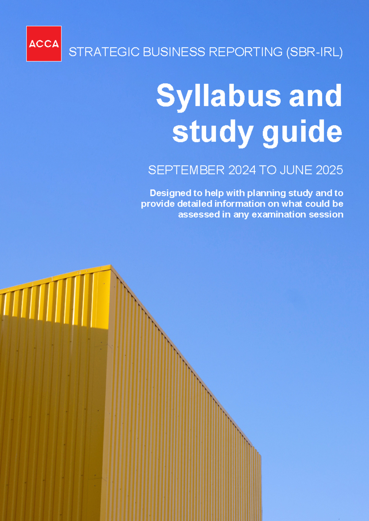 SBR-IRL S24-J25 Final Exam Syllabus & Study Guide for 2024-2025 - Studocu