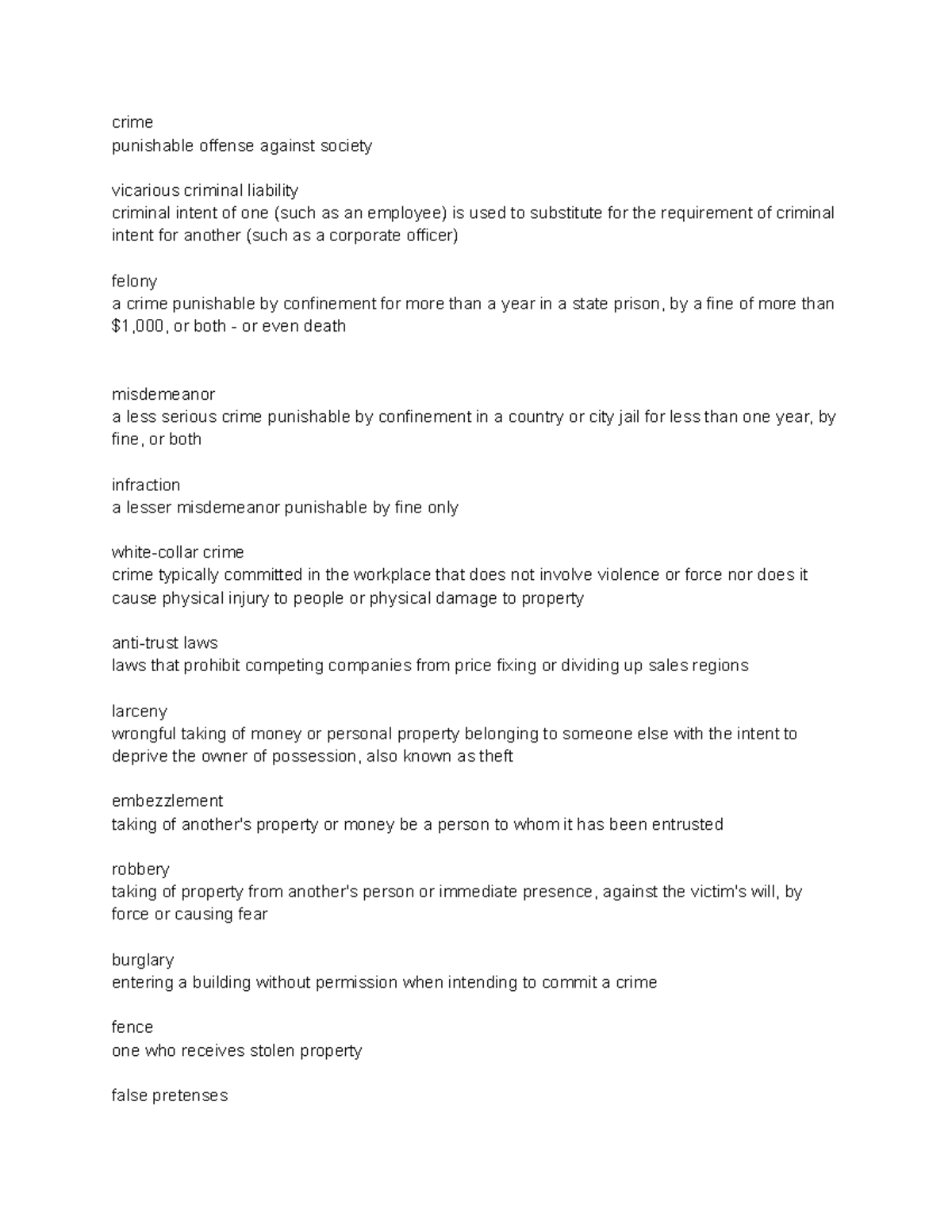 Chapter 4 - Business Law: Key Concepts & Terminology Review - Studocu