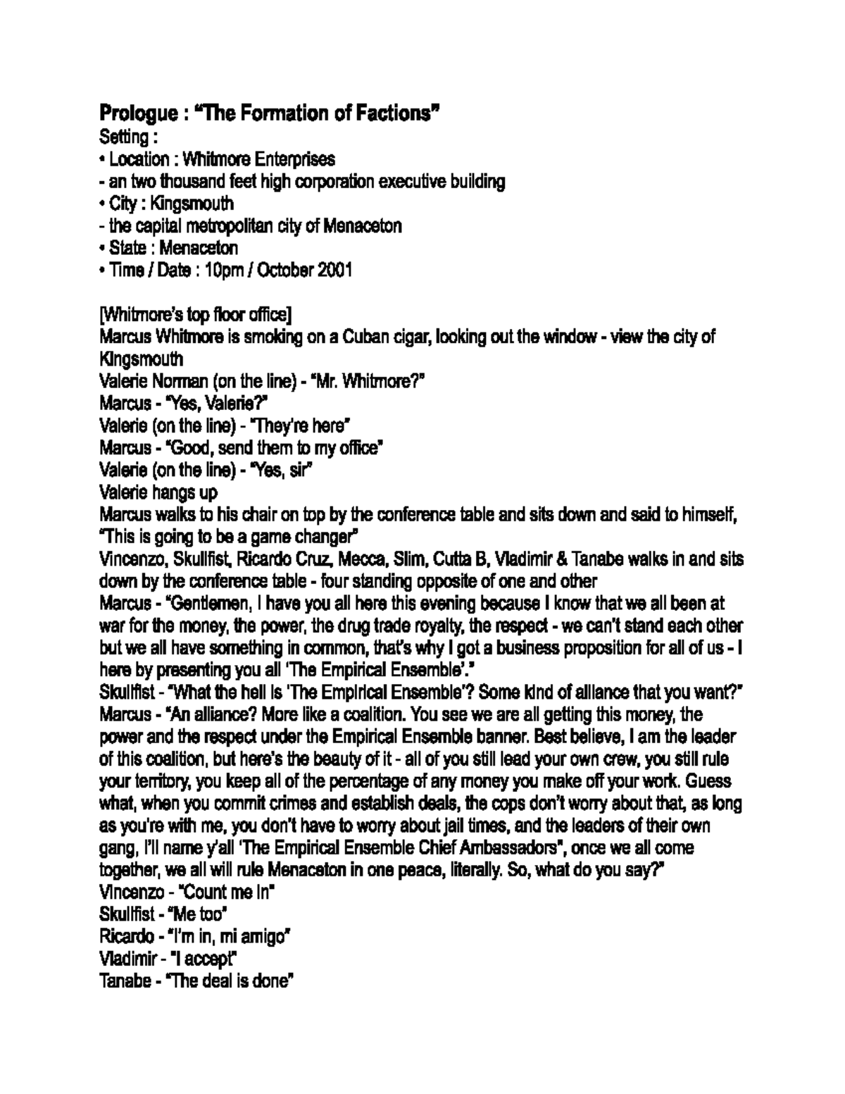 Script for 
