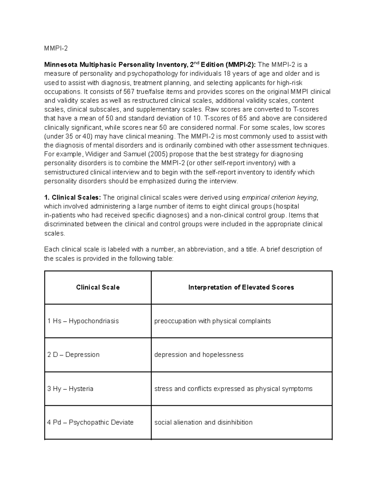 Comprehensive Guide to Personality & Cognitive Assessments (PSY 101 ...