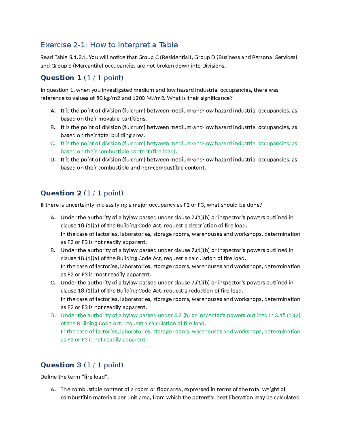 Exercise - 2 Building Classification & Separation of Major Occupancies ...