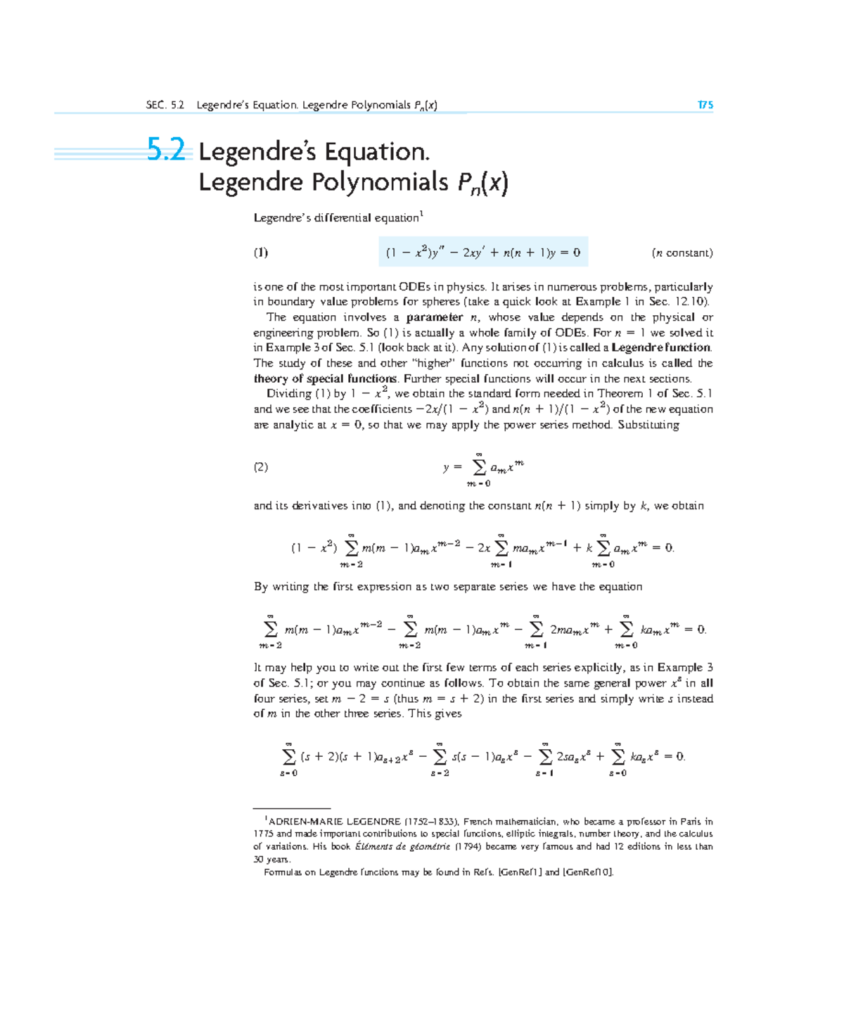 Legendre's Equation and Polynomials: Advanced Engineering Math (45 ...