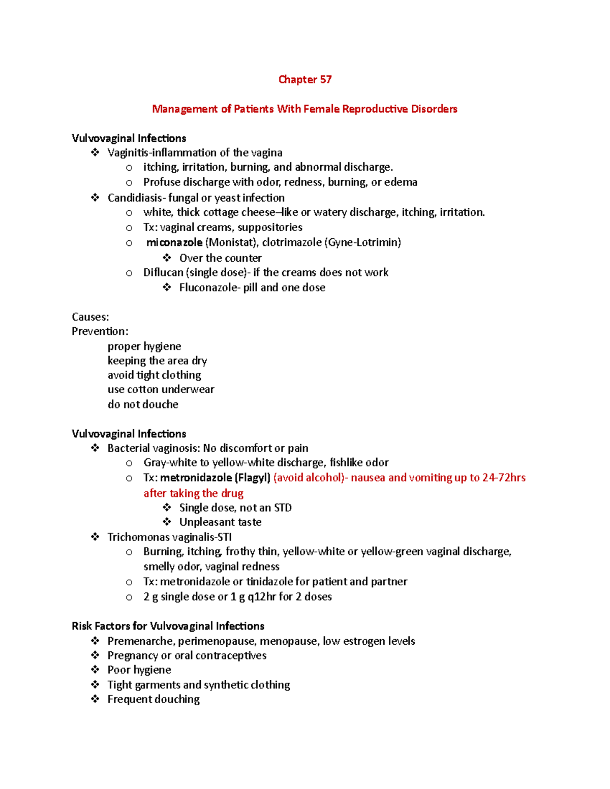 Chapter 57, 58, 59 - lecture notes for medical surgical management ...