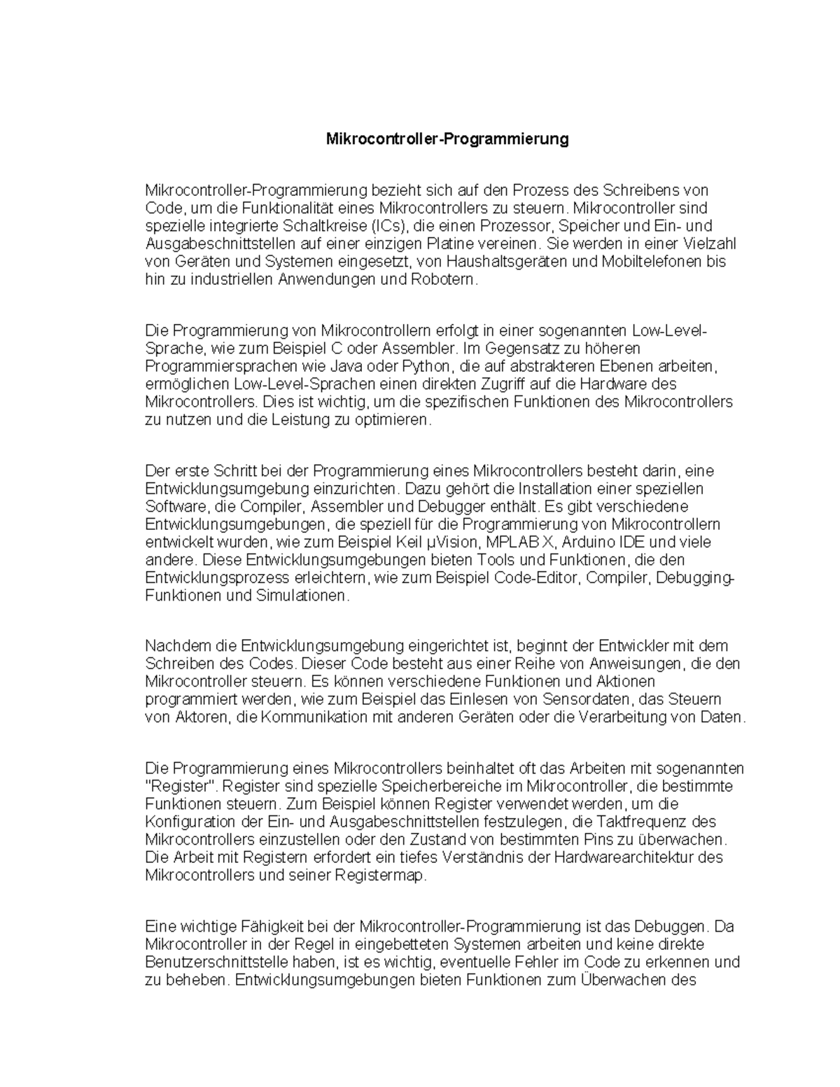 Mikrocontroller-Programmierung: Ein Leitfaden zur Low-Level-Codierung ...