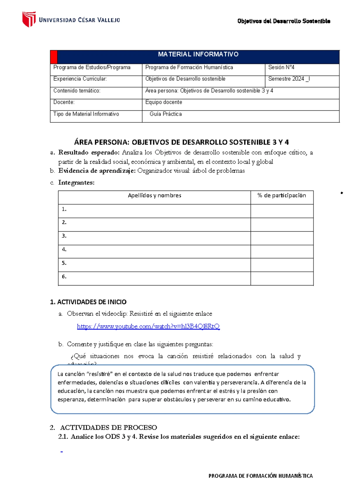 Guía Práctica ODS 1 y 2: Fin de la Pobreza y Hambre Cero - Semana 4 ...