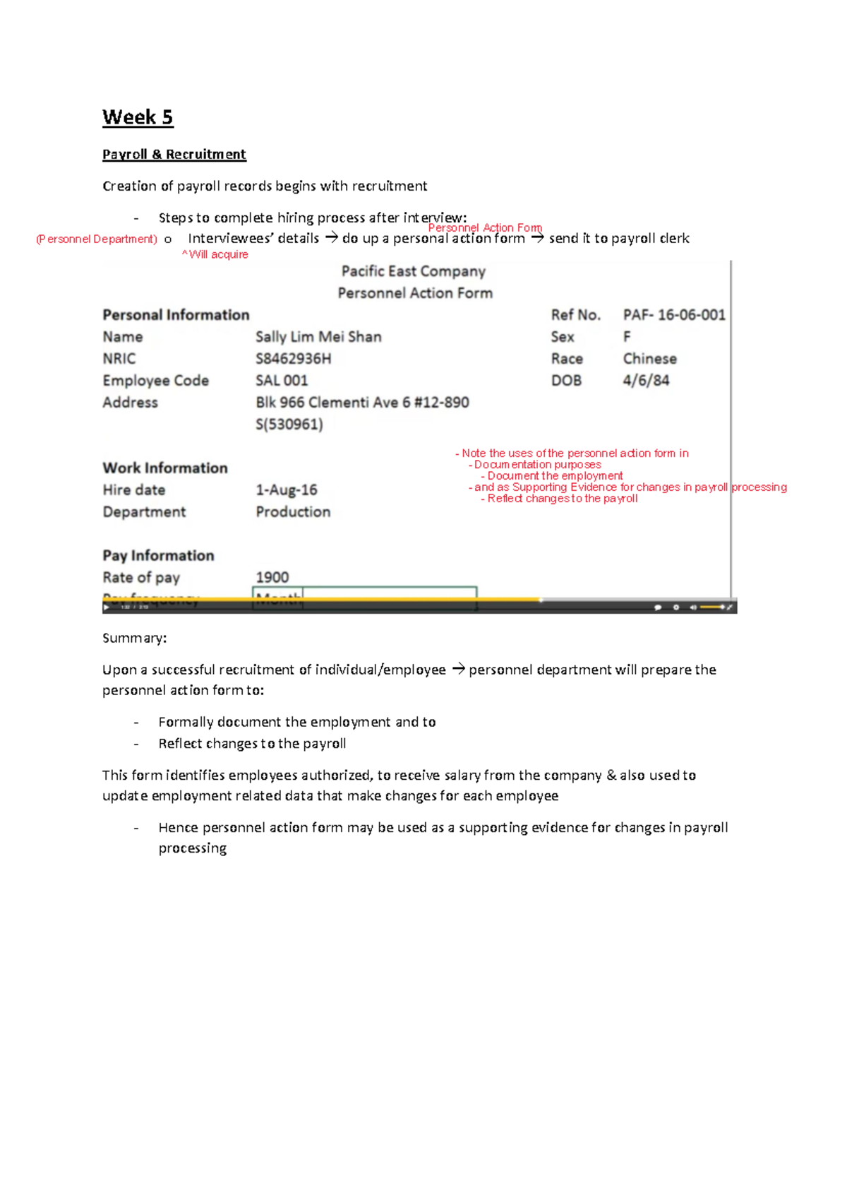 Payroll Processing and Expenditure Cycle Notes (ACC2709) - Studocu