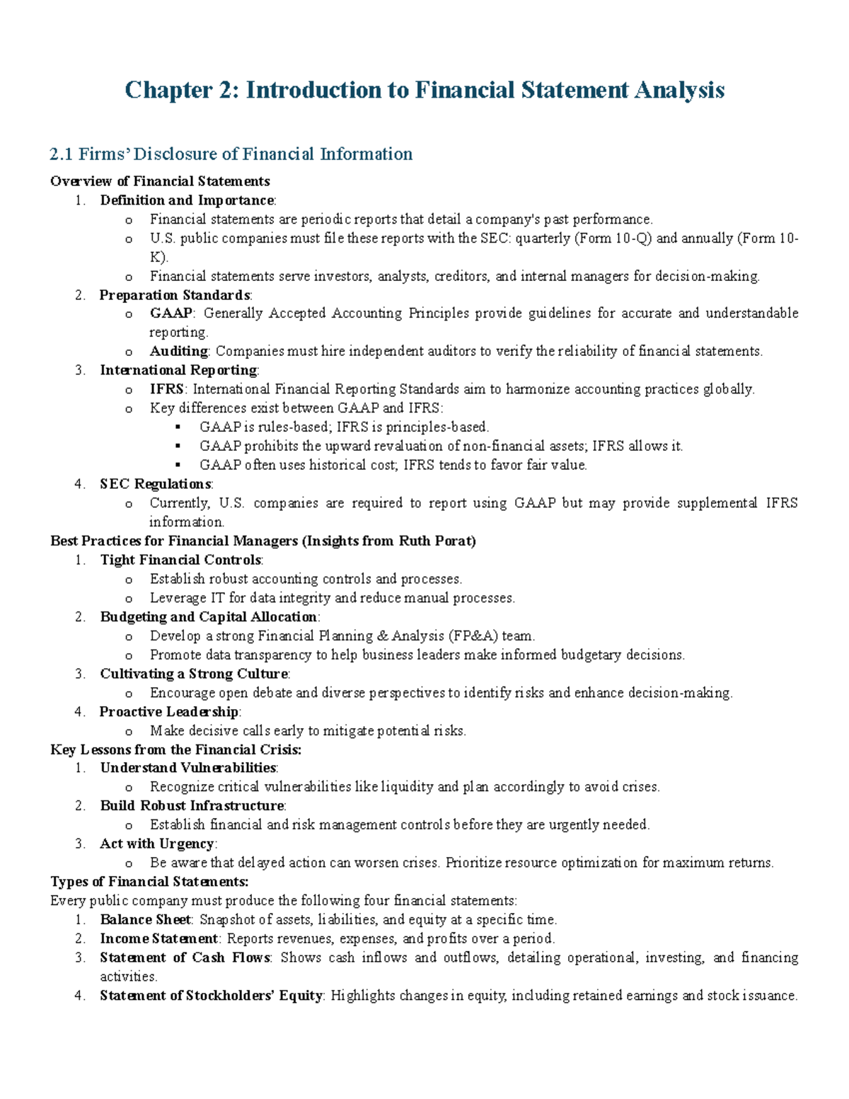 Chapter 2: Introduction to Financial Statement Analysis Insights ...