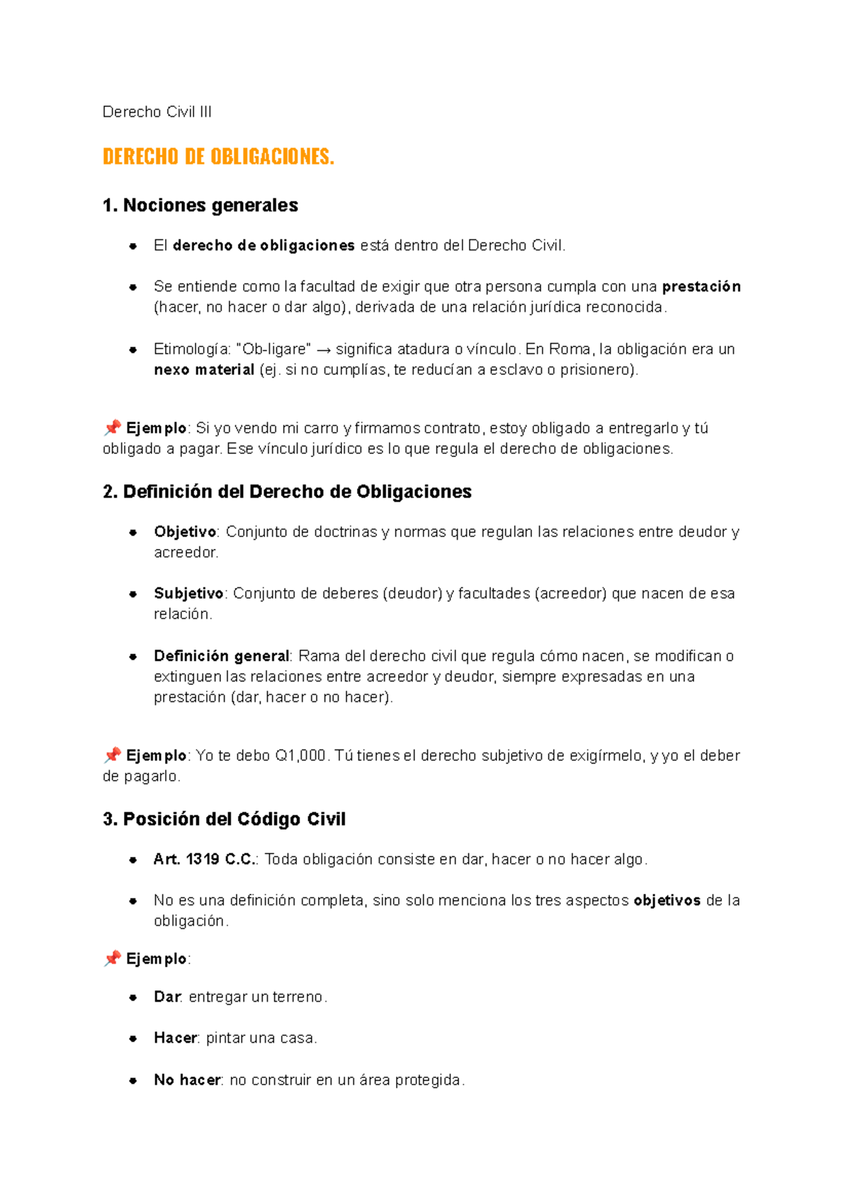 Derecho Civil III: Resumen del Derecho de Obligaciones - Studocu