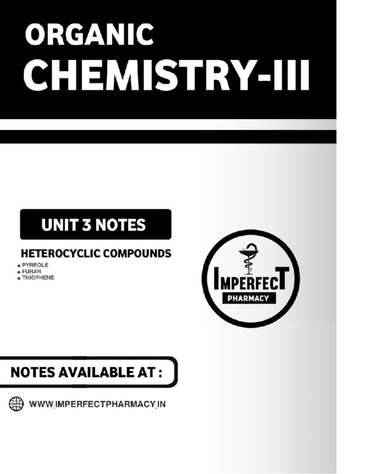 Pharmaceutical Organic Chemistry III: Unit 3 Notes - Studocu