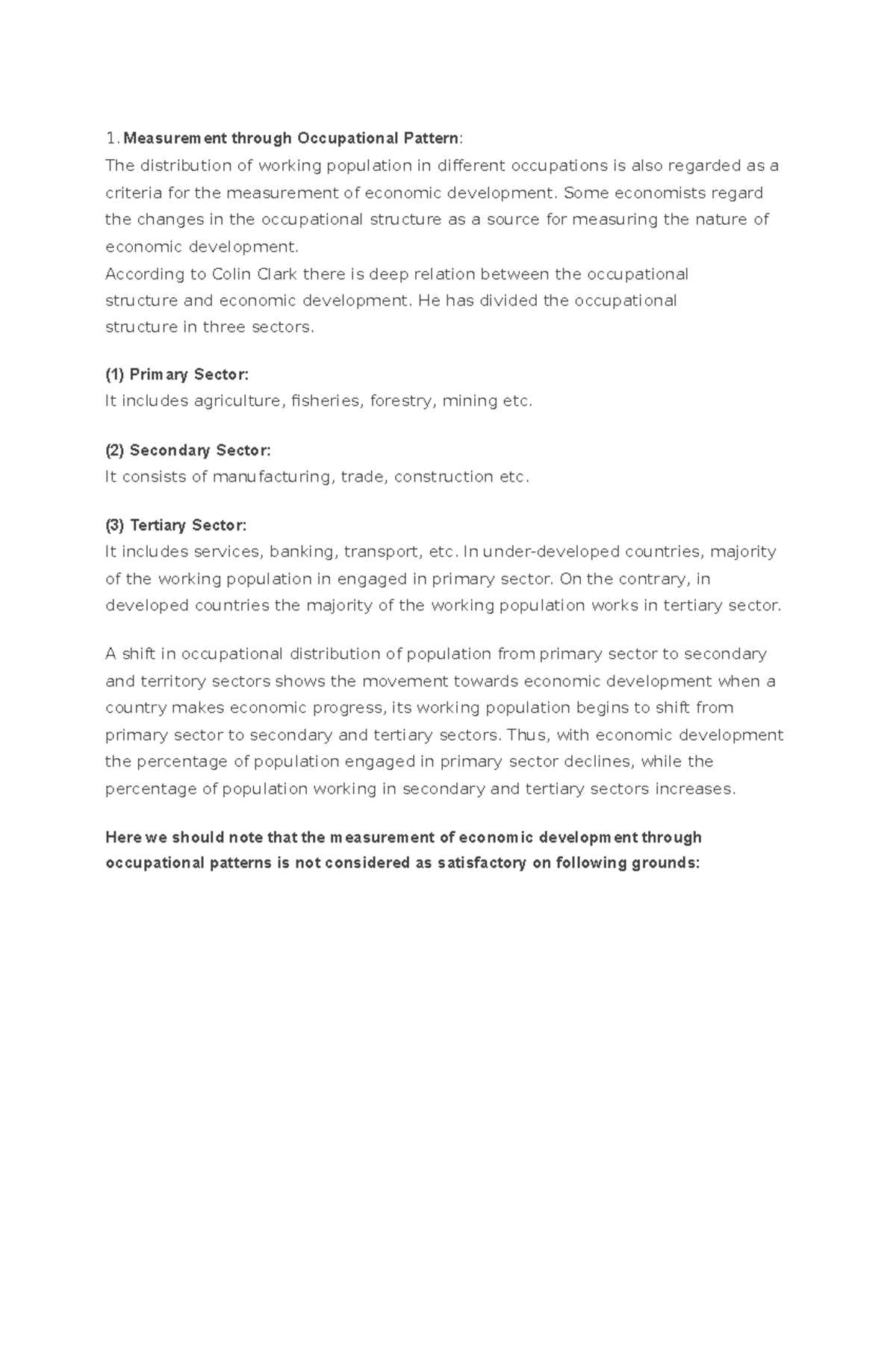 Occupational Patterns & Economic Development: Measures & Challenges ...