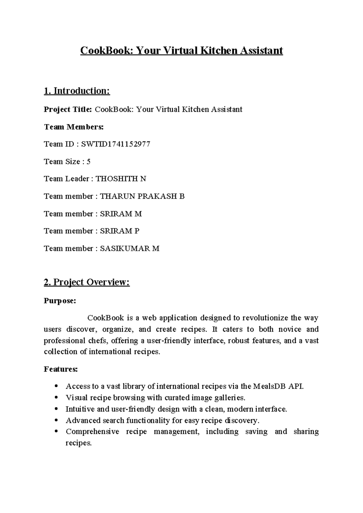 CookBook: Your virtual kitchen assistant project overview and details ...