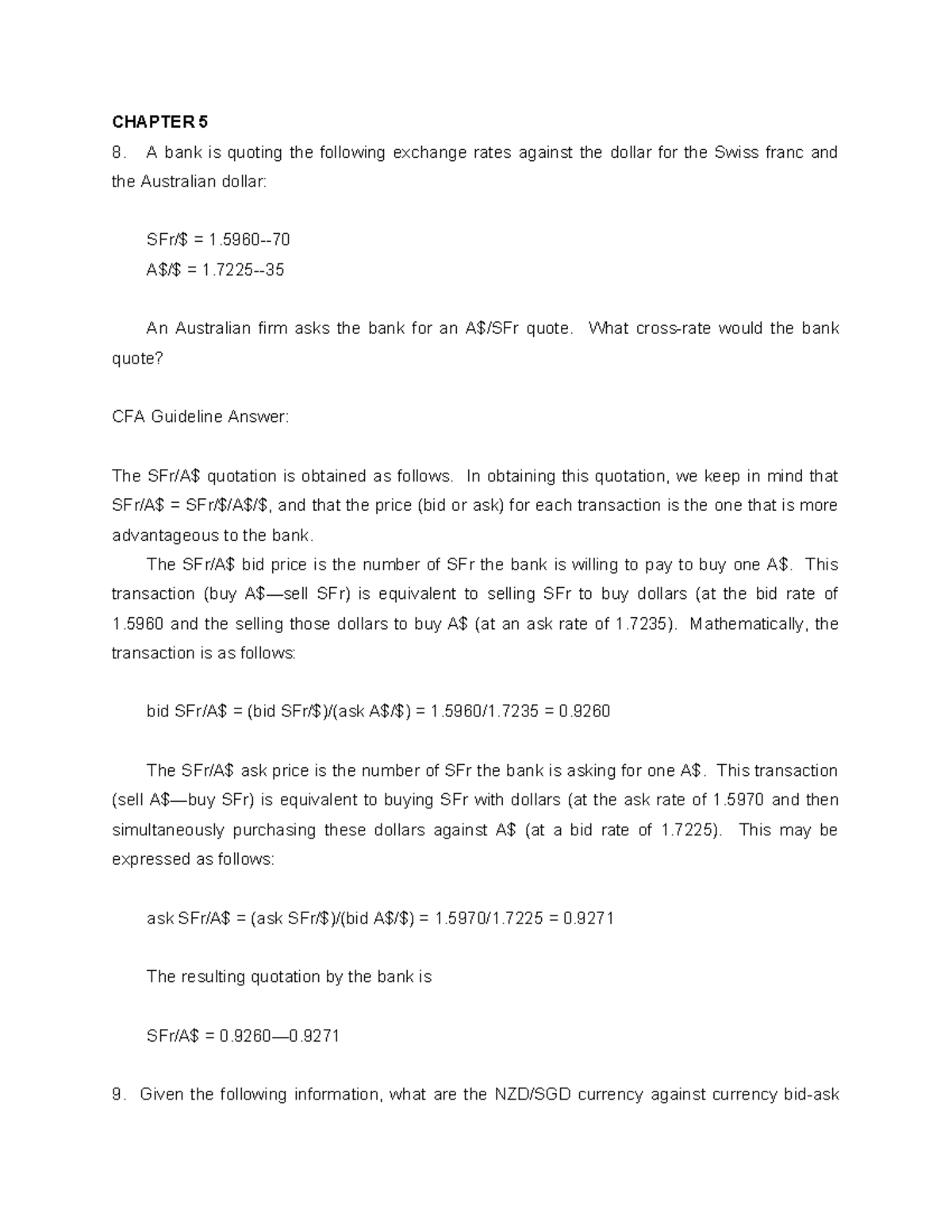 Chapter 5 & 6 - Solutions to Recommended End-of-Chapter Problems - Studocu