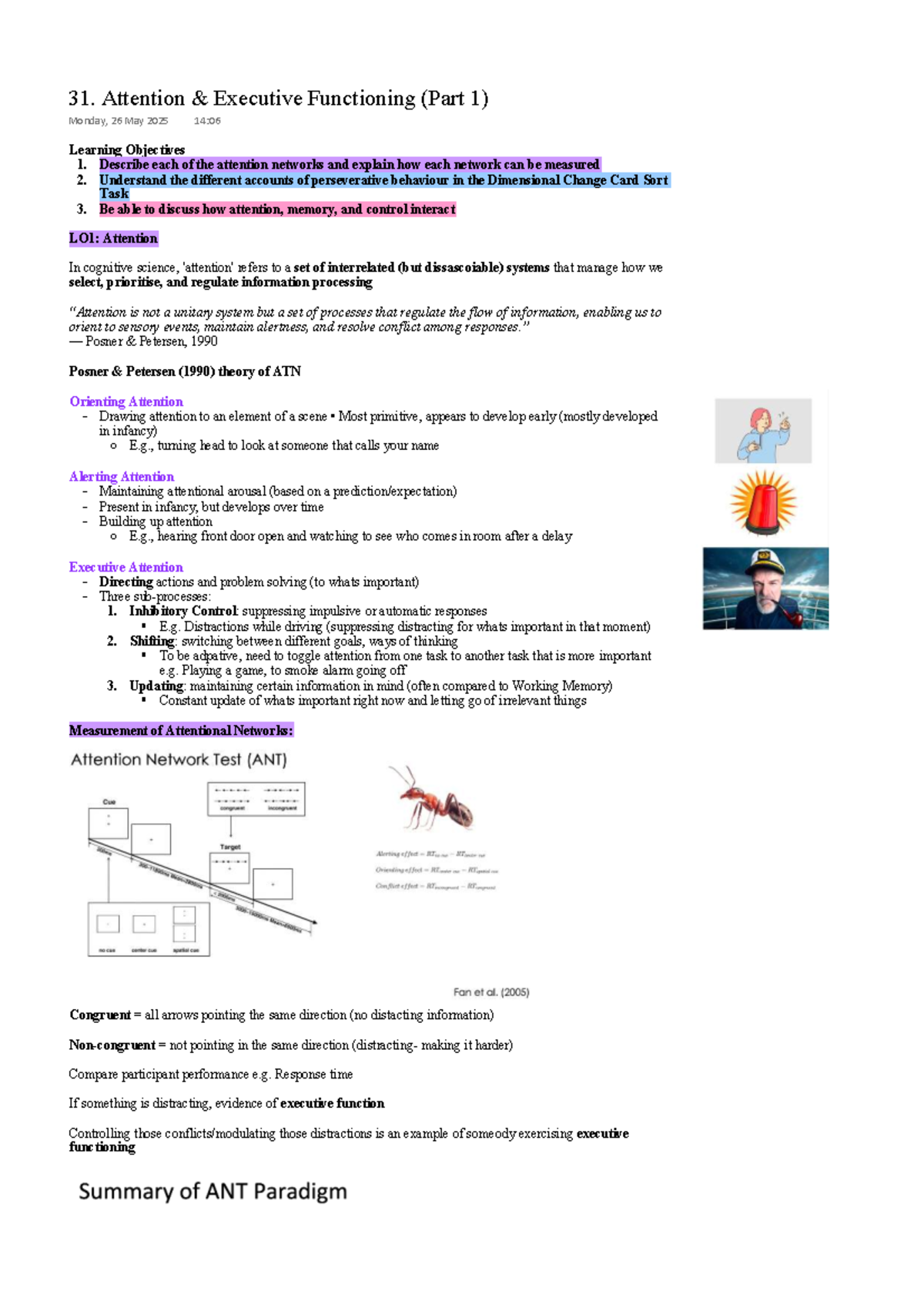31. Attention & Executive Functioning: Key Concepts & Measurement ...