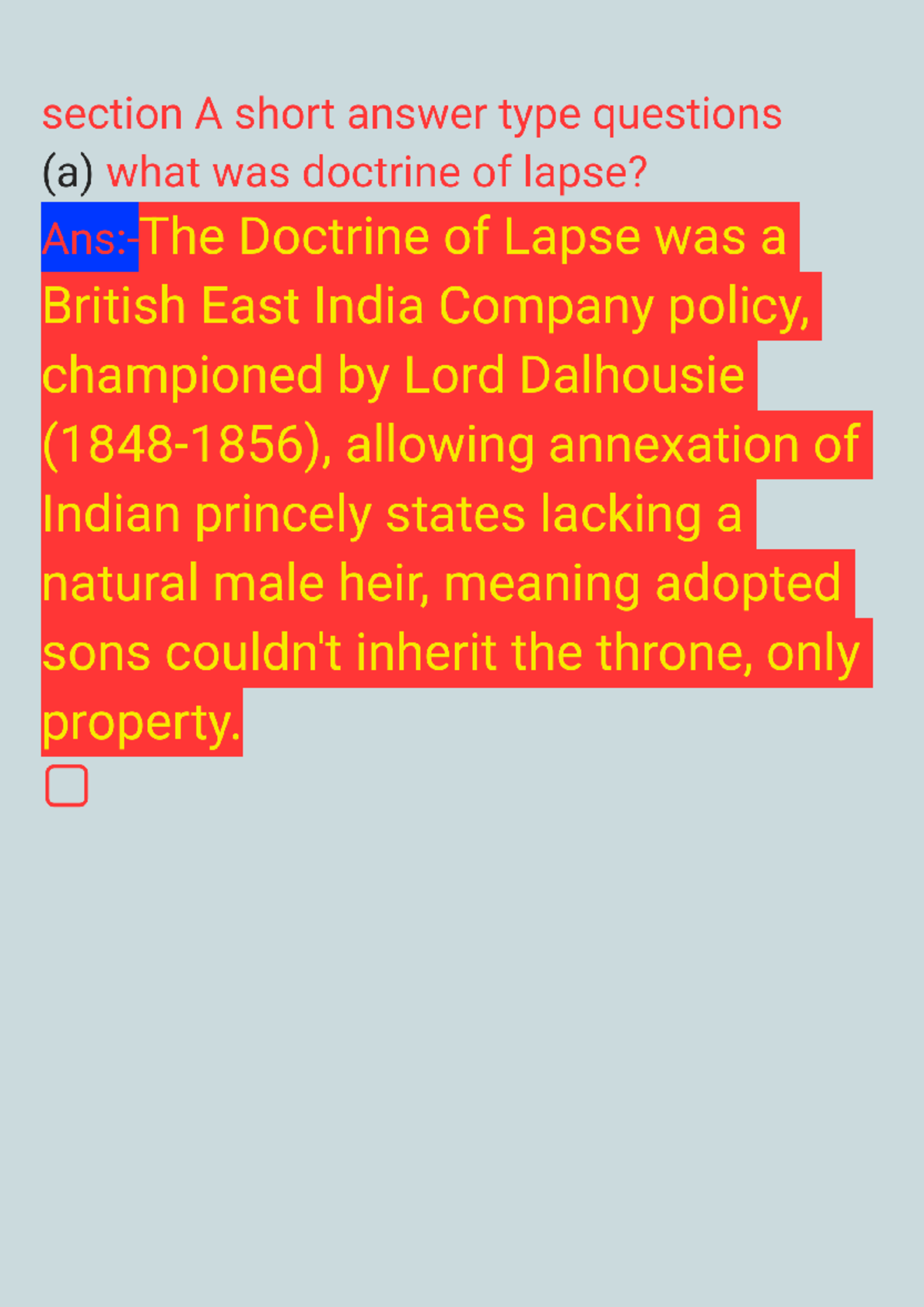 History pdf 251220 153424 - BG 2nd sem history - section A short answer ...