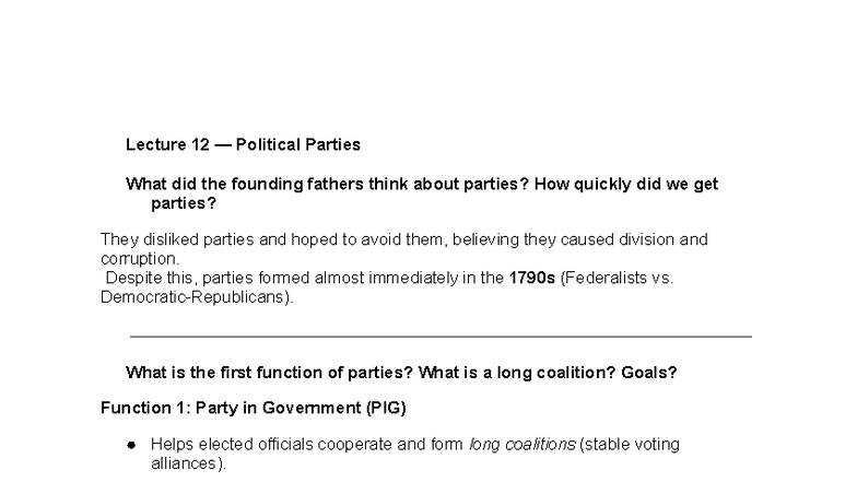 Comprehensive Lecture Notes on American Political System (POLS 101 ...