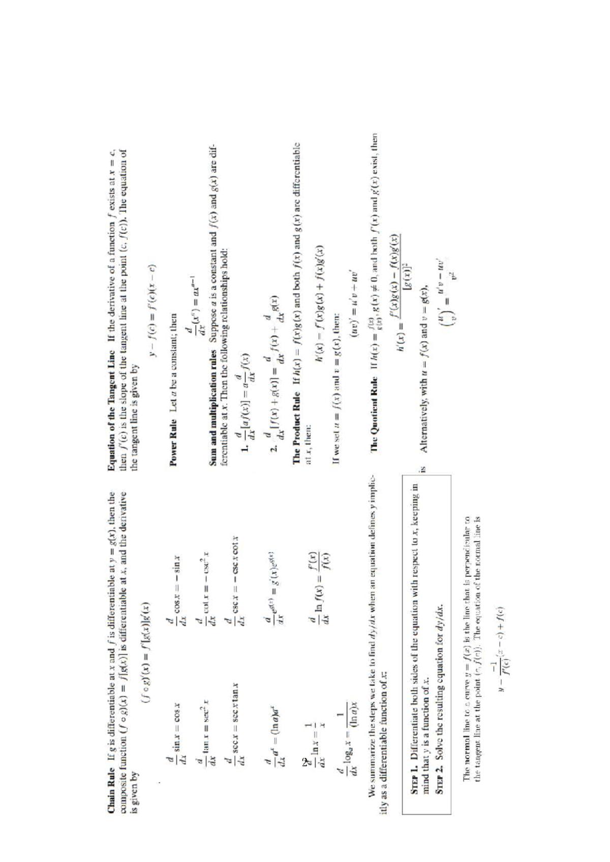 Calculus 101: Chain Rule & Differentiation Techniques Cheat Sheet - Studocu