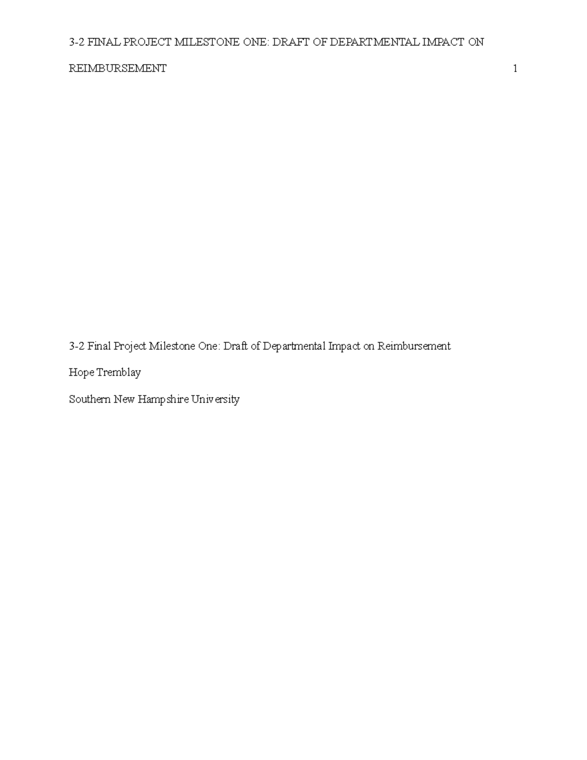 3-2 Final Project Milestone One - FINAL PROJECT MILESTONE ONE: DRAFT OF ...