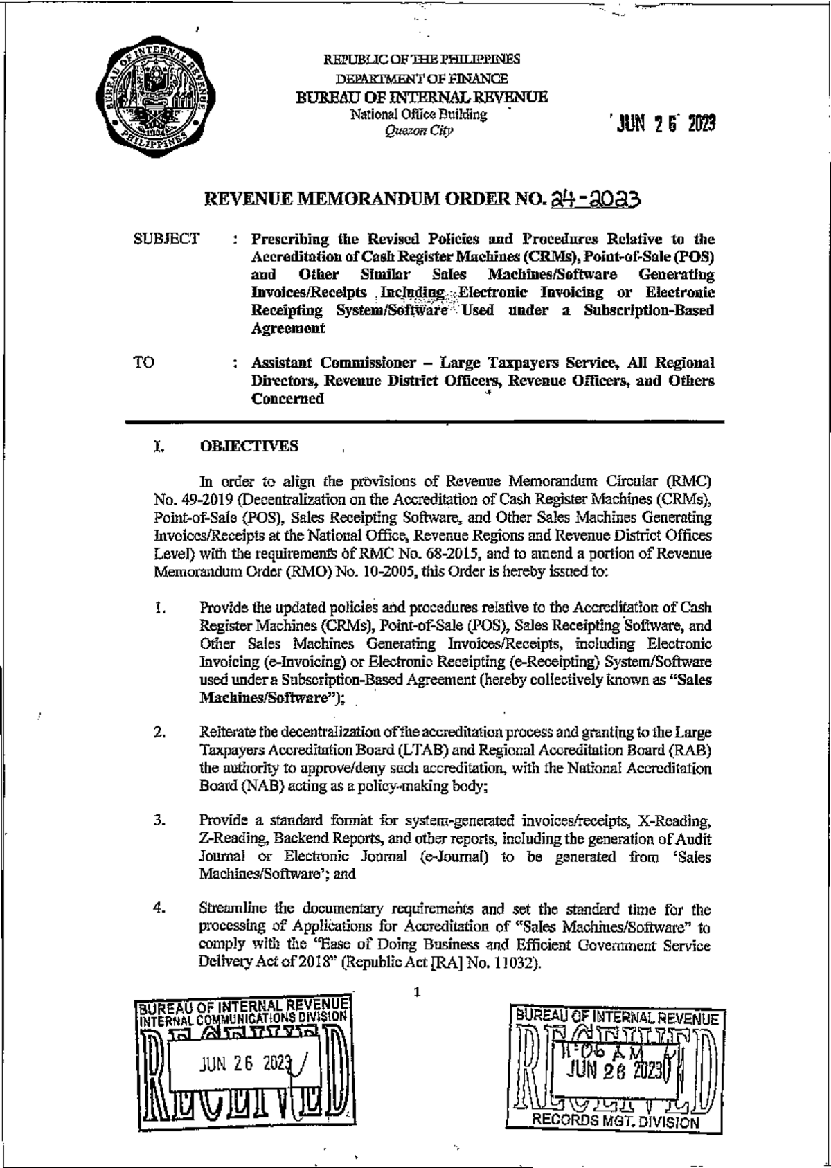 RMO No. 24-2023: Revised Policies on CRM Accreditation & Procedures ...