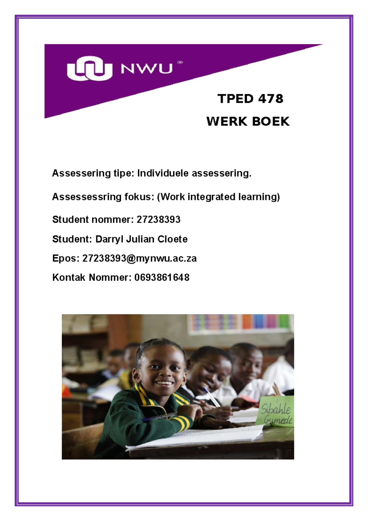 TPED 478 Reflective Assessment on Core Teaching Skills - Studocu