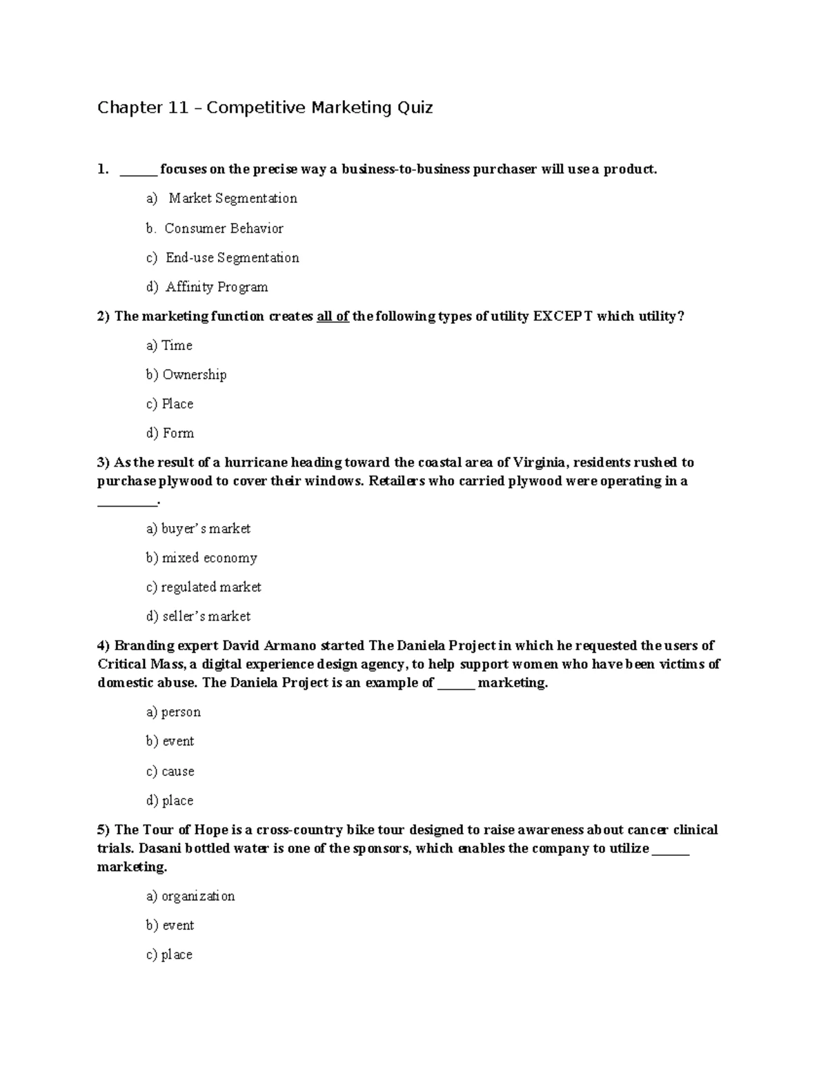 11 - MILESTONE: The 4 Ps of the Marketing Mix Study Guide - Studocu
