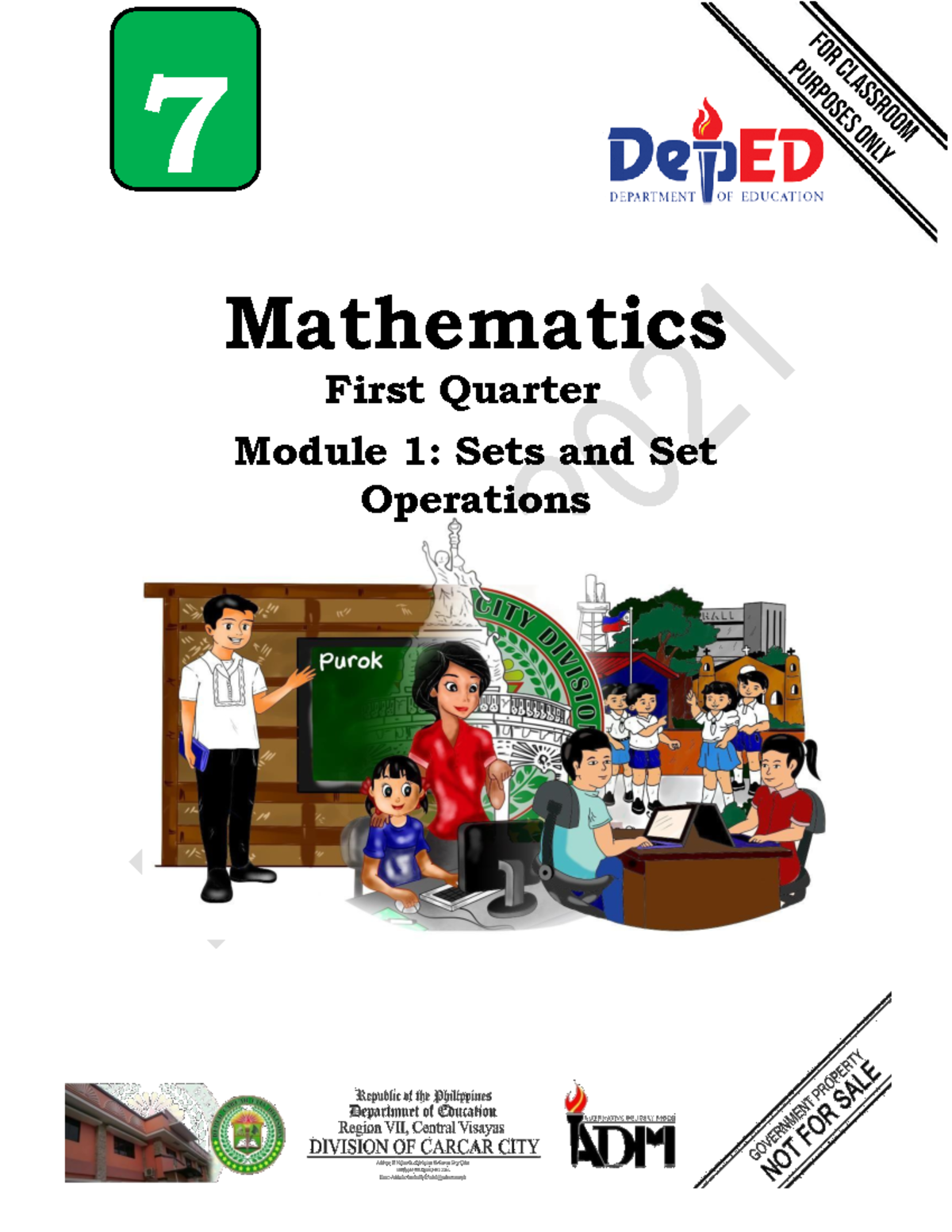 Math 7 Q1 Lesson 1: Sets and Set Operations Module - Studocu