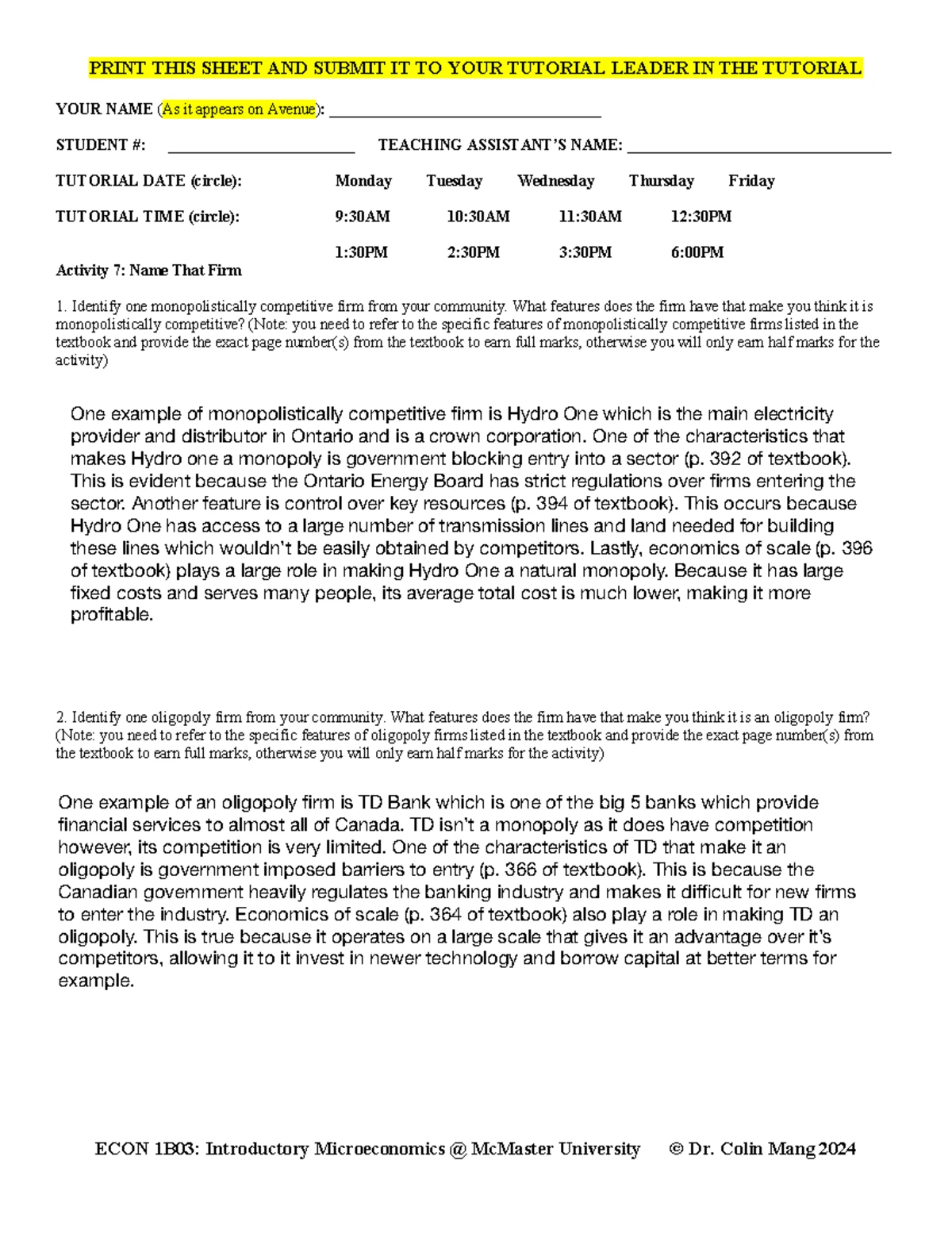 MATH 2Z03 Spring 2024 Test 1 Version 2 - Practice Questions - Studocu