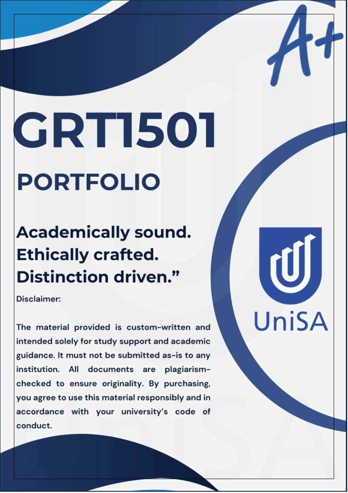 GRT1501 Assignment 3: Effective Grade R Classroom Setup - Studocu