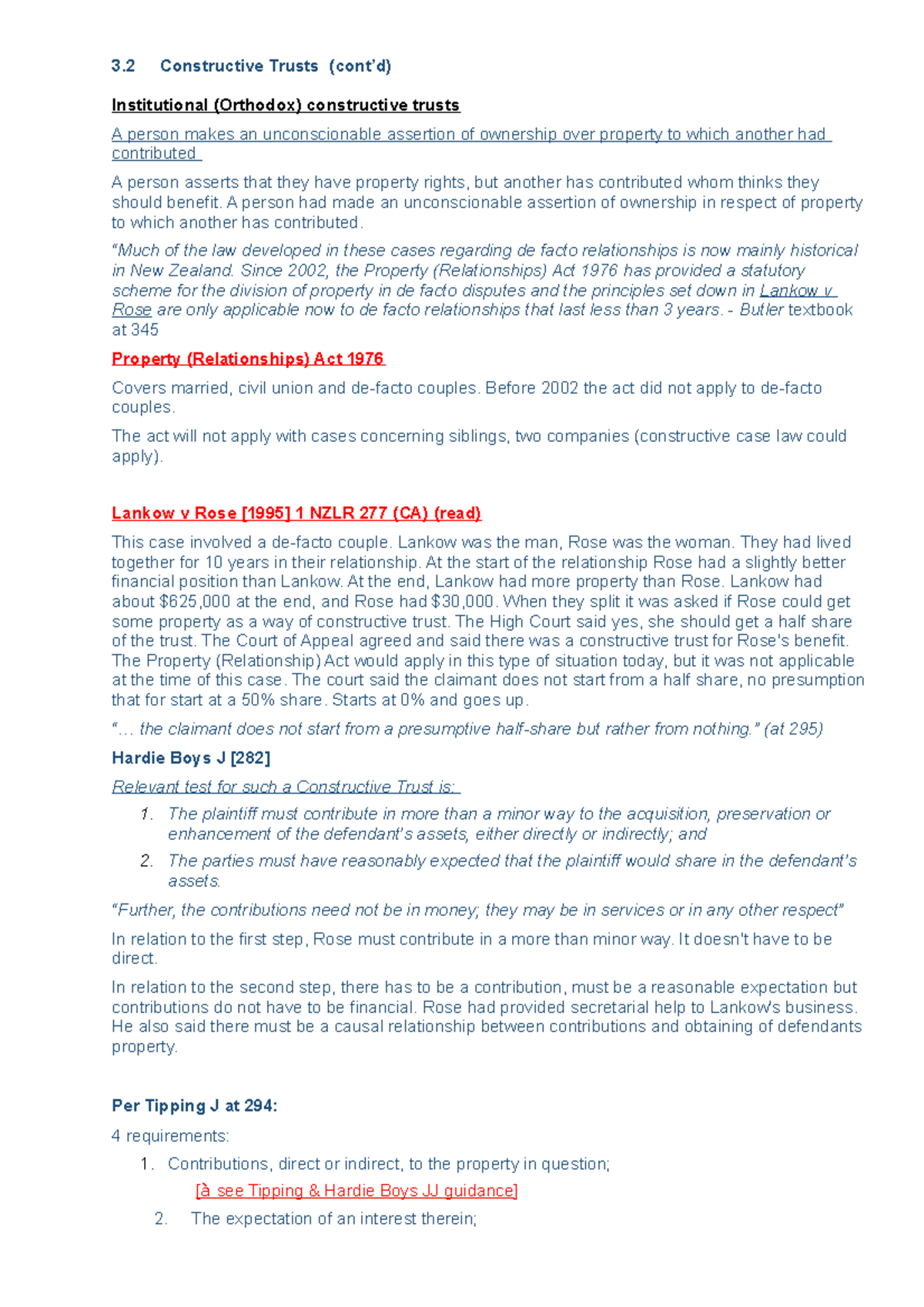 Constructive Trusts in Equity: Key Concepts and Cases Analysis - Studocu