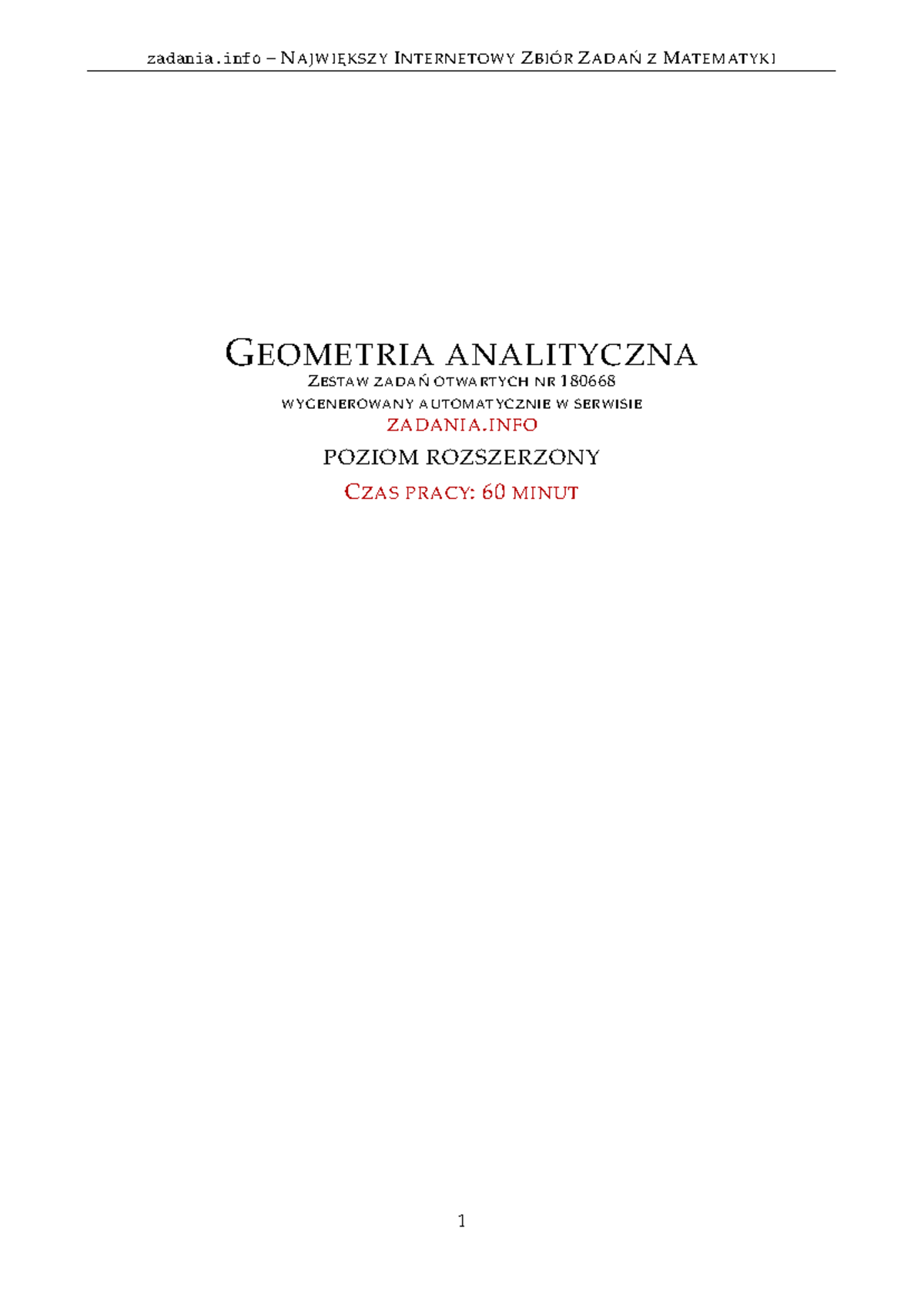 Sprawdzian Z Geometrii Analitycznej Z Nowa Era www.studocu.com