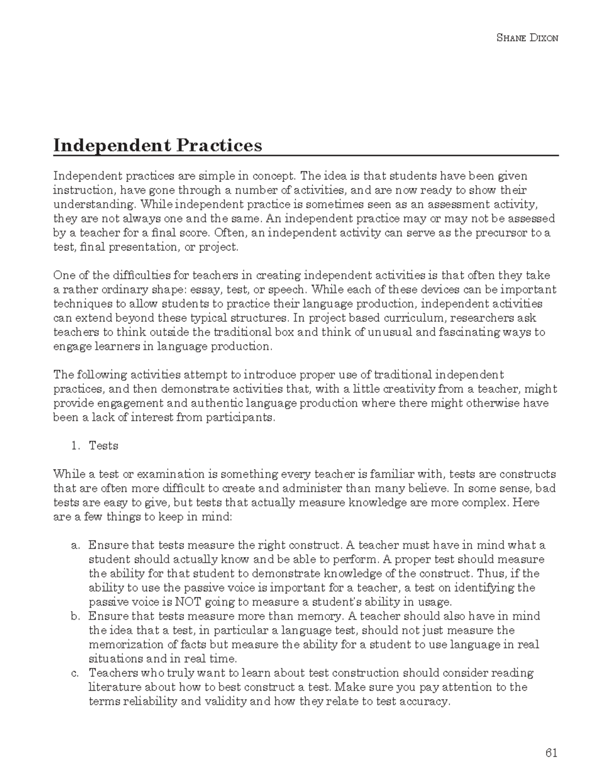 Independent Practice Samples: Engaging Language Activities - Studocu