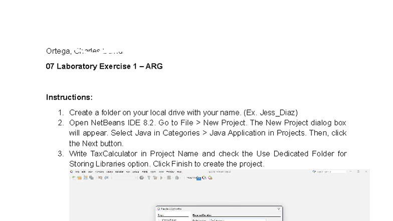 Bactindon 07 Lab Exercise 1: Java Project Setup & Unit Testing - Studocu