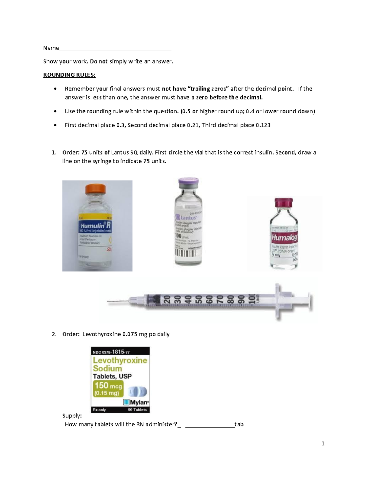 Level 2 Math - Medication Dosage Calculations Homework Guide - Studocu