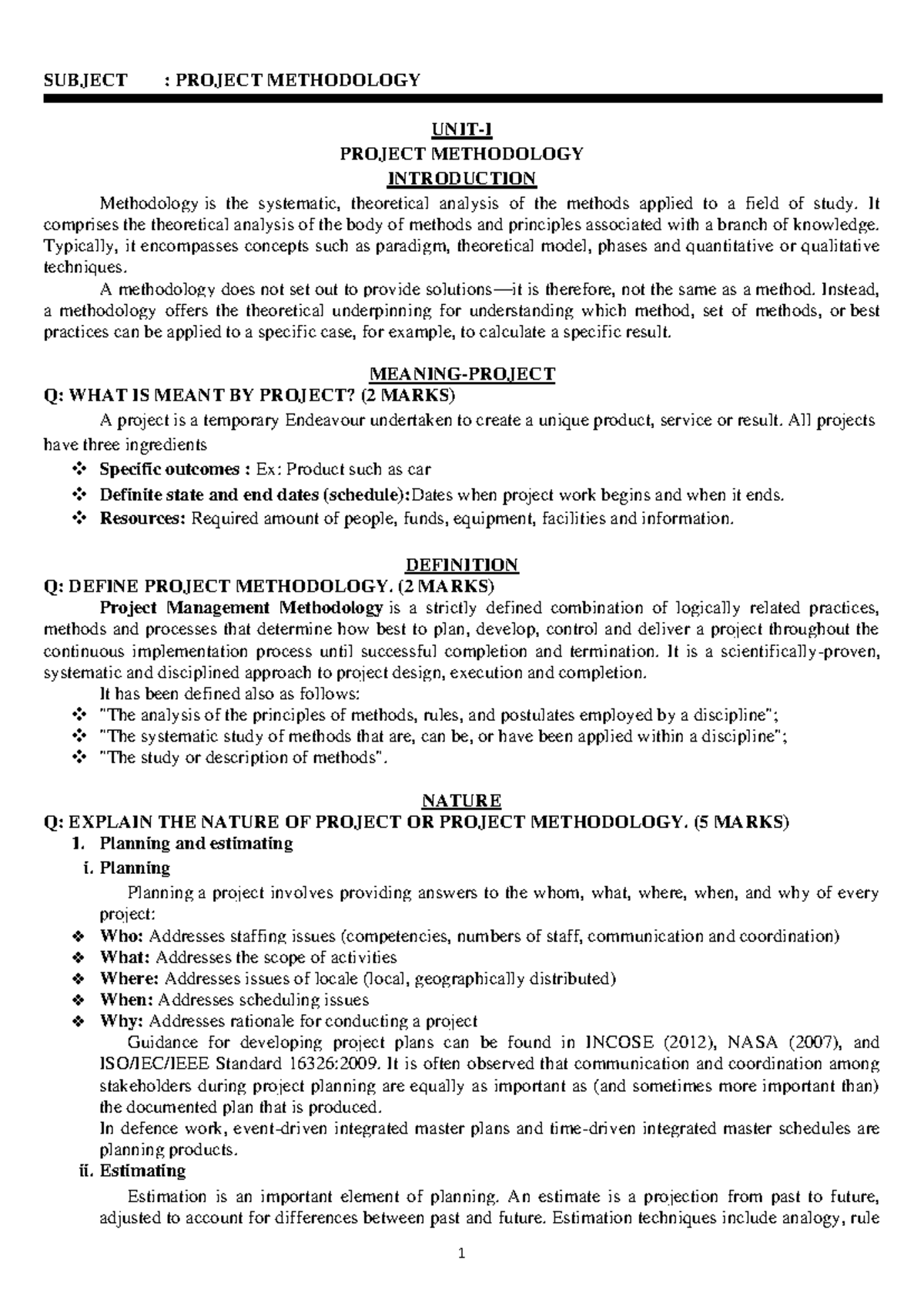 Project Methodology II B: A Comprehensive Guide to Project Phases - Studocu