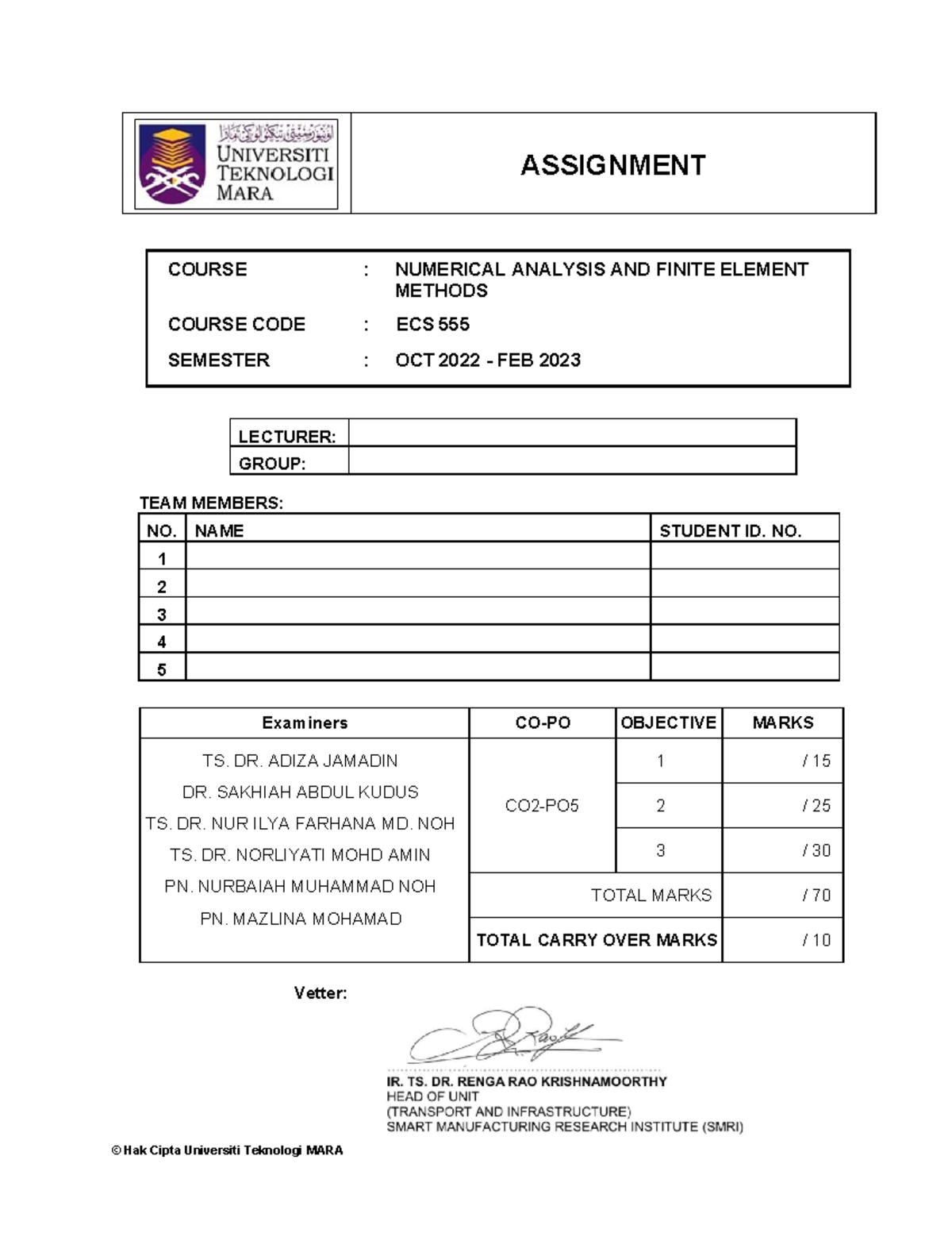 Assignment ECS555 SEM OCT 22-FEB 23 Final - ASSIGNMENT COURSE ...