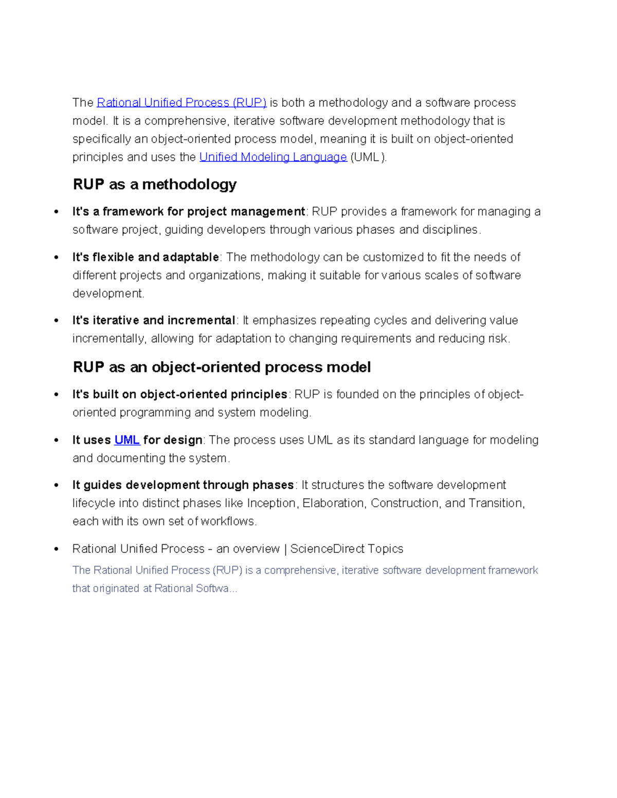 RUP Notes: An Overview of the Rational Unified Process Methodology ...
