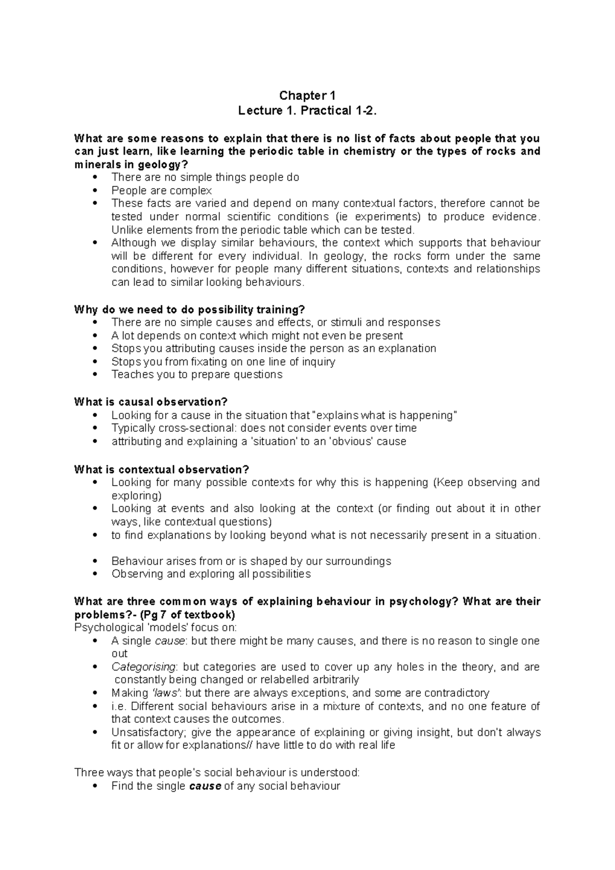 Social & Community Psychology Notes for Exam (Course Code: PSY101 ...