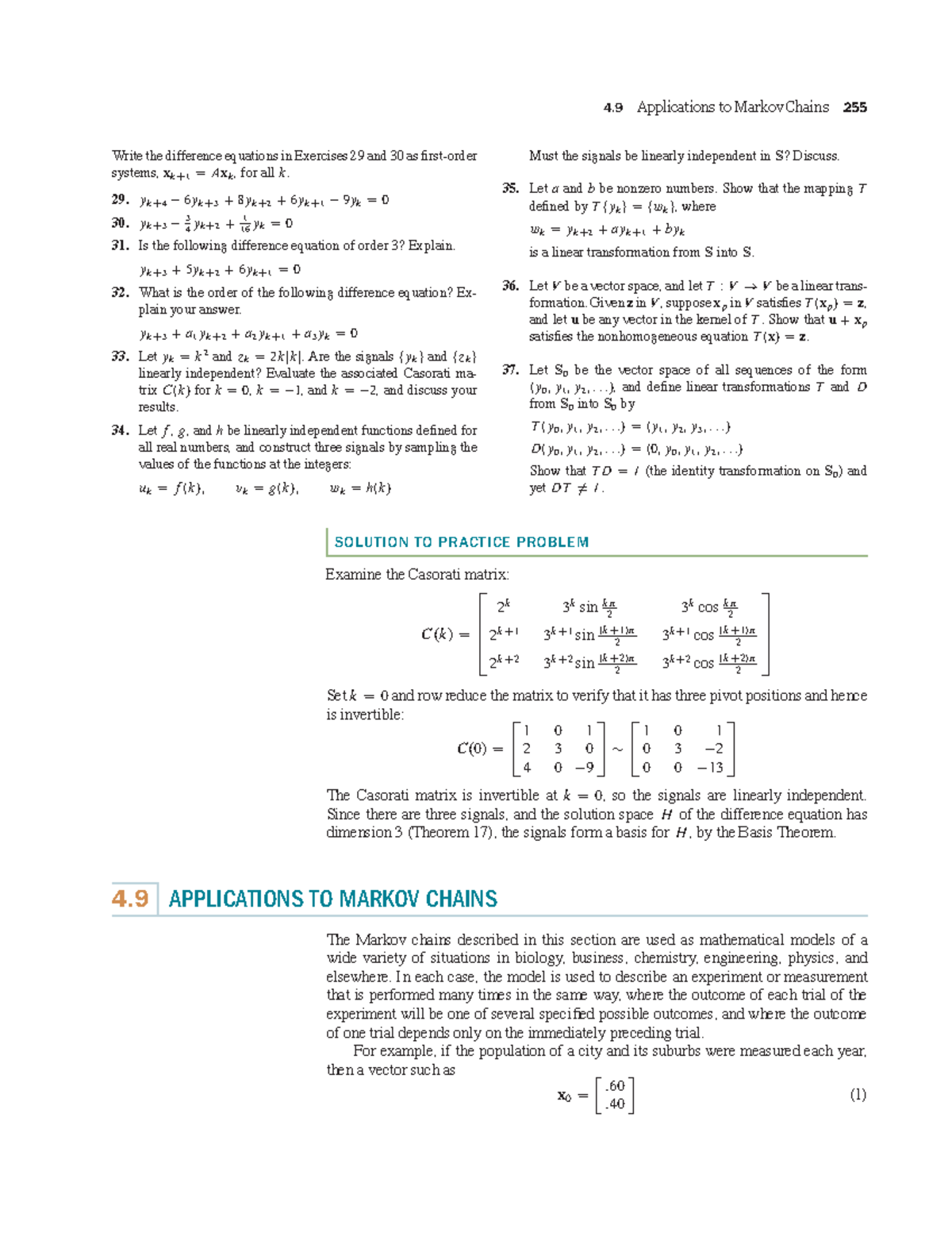 Unit 3: Applications of Markov Chains and Difference Equations - Studocu