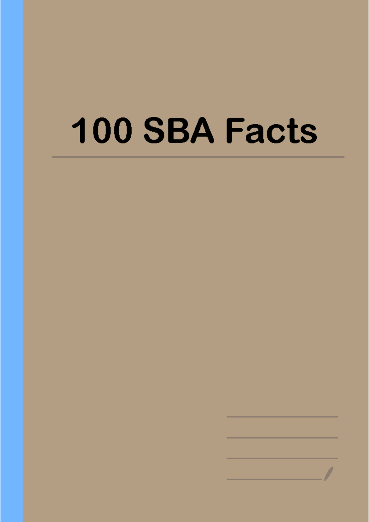 100 Key SBA Facts for Understanding PT Concepts - Studocu