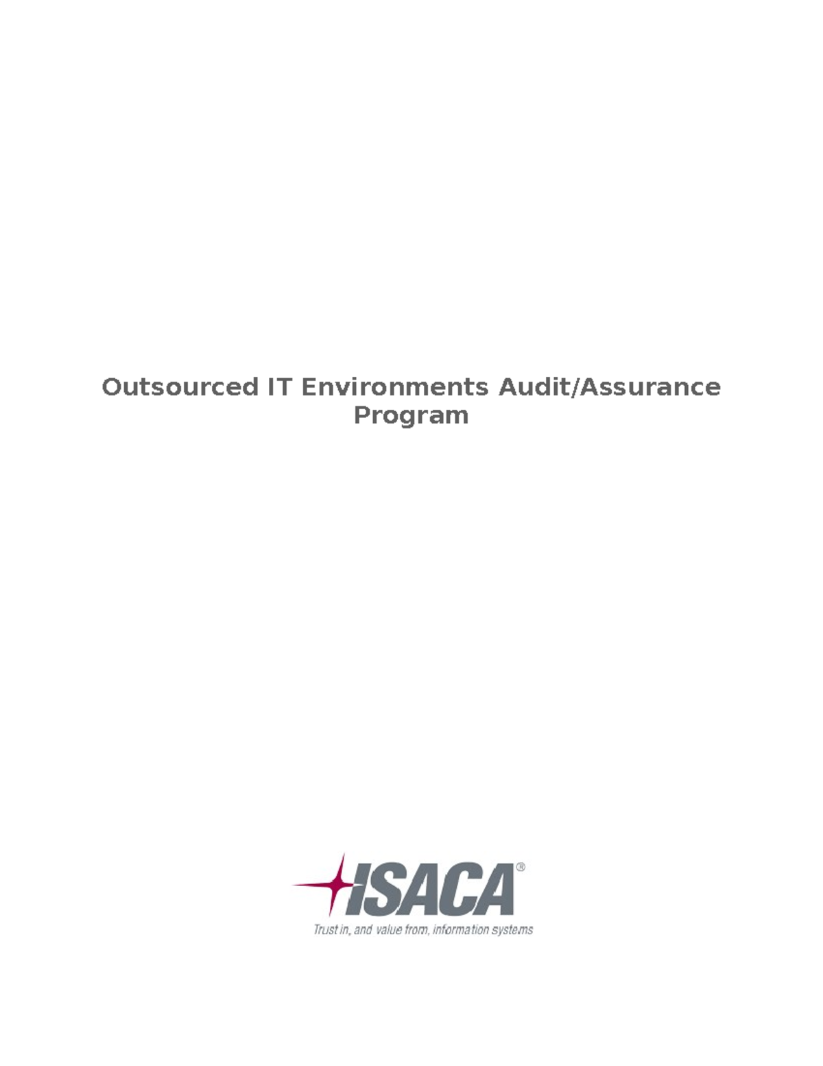 ISACA IT Assurance Framework - Lecture Notes 8 on Audit/Assurance - Studocu