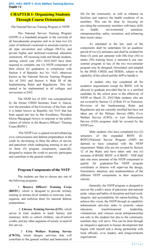 National Service Training Program (NSTP) - MAPÚA UNIVERSITY NATIONAL ...