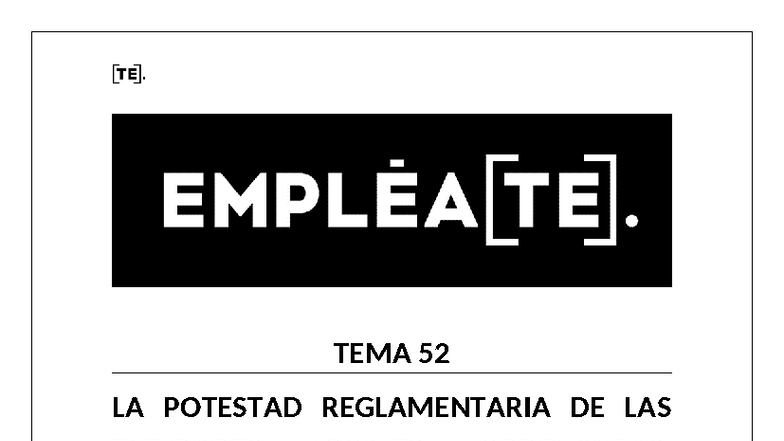 TEMA 52: Potestad Reglamentaria de Entidades Locales - Apuntes Oposición - Document Preview