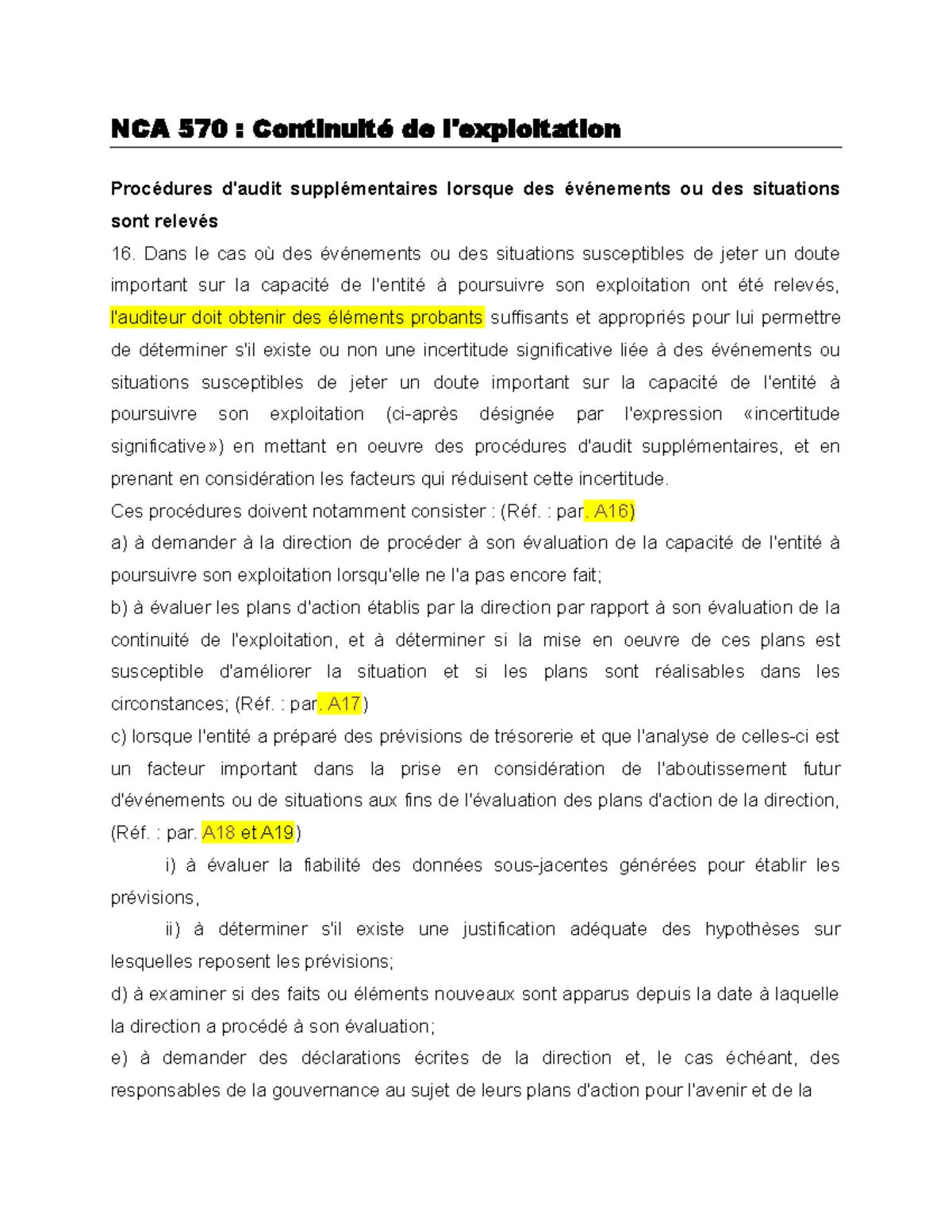 S4-5 H-NH Modèle de risque daudit assertions et ssign Extraits des NCA ...