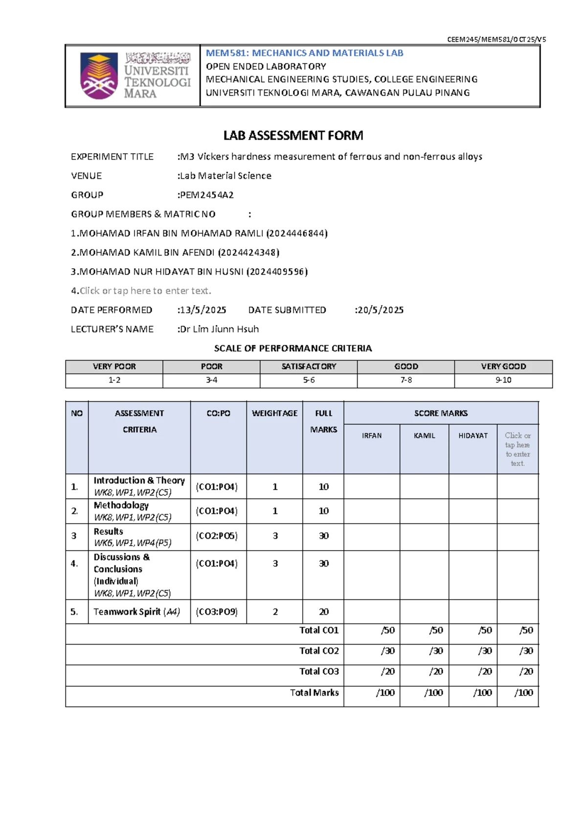 MEM581: Lab Report on M1 Microstructure of Aluminium Alloy Analysis ...