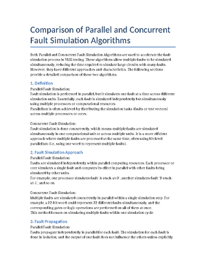 Fault Simulation Algorithms in VLSI Design Process - The goal is to ...