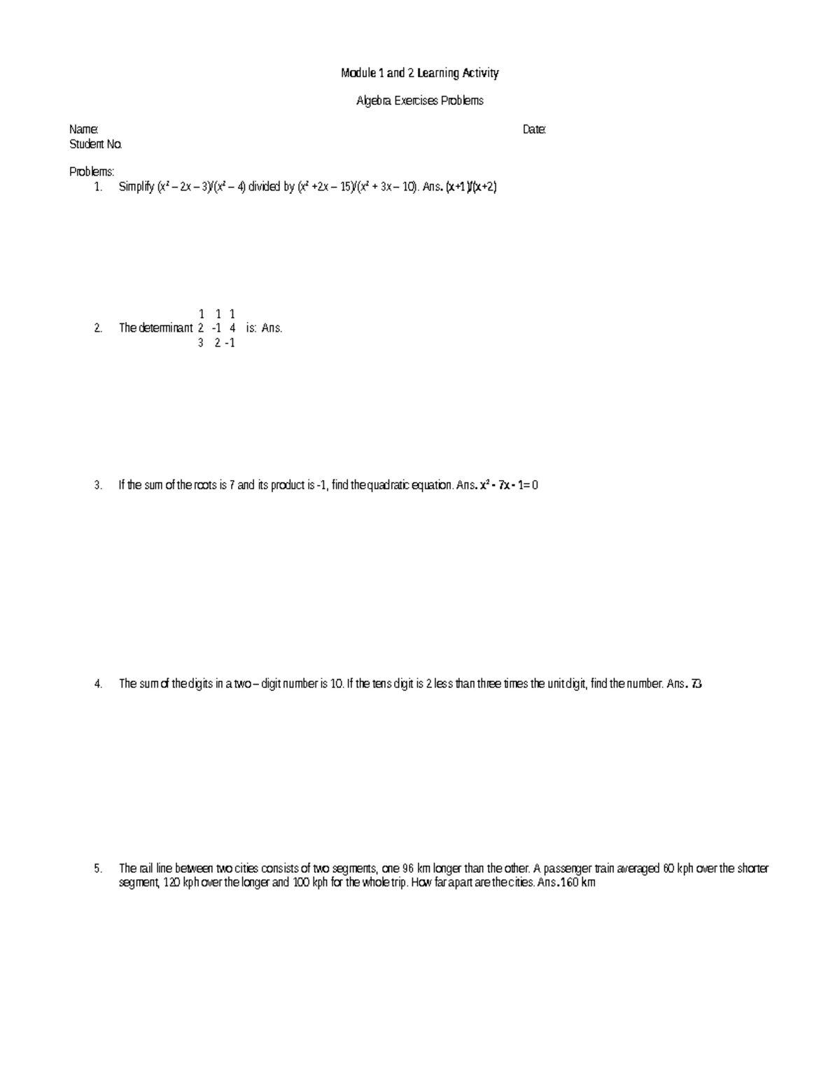 Module 4 Activity No.2 ME Lab 1 - Module 4: Activity No. 2 Experiment ...