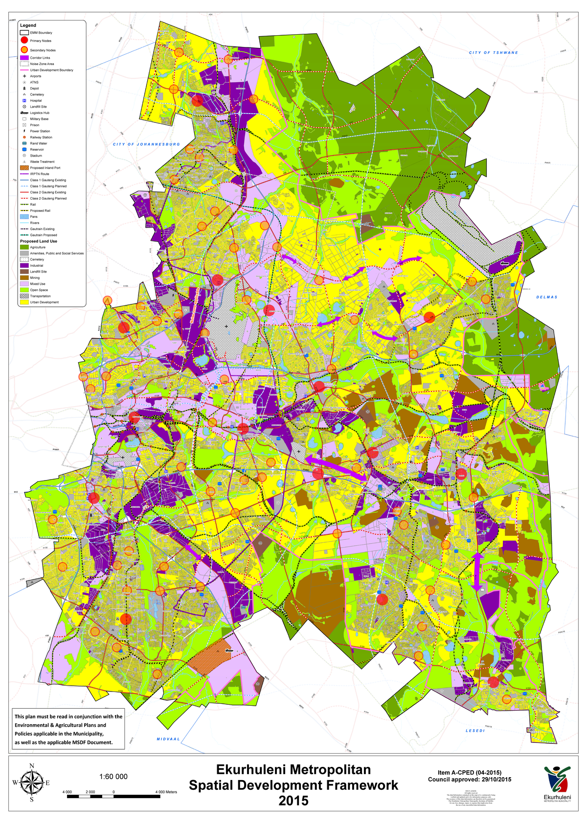 MSDF Map Ekurhuleni Metropolitan Spatial Development Framework 2015 