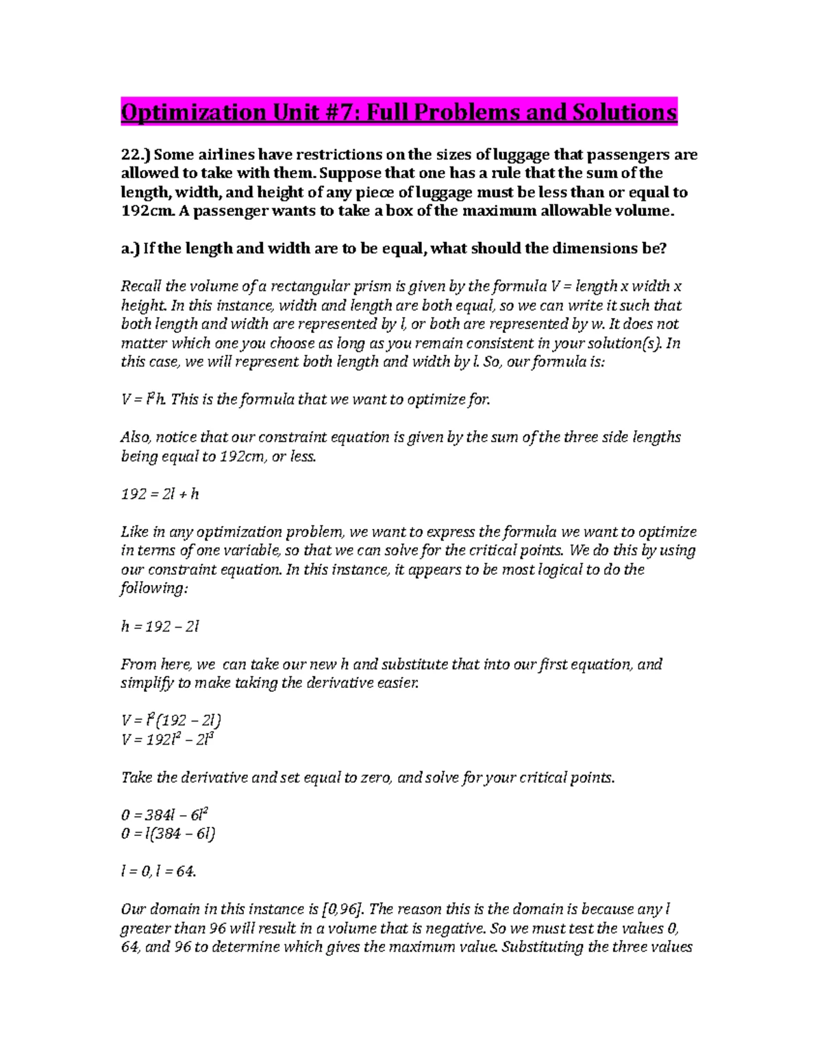 MATH 121 - Textbook Alignment Guide for Calculus Course Units - Studocu