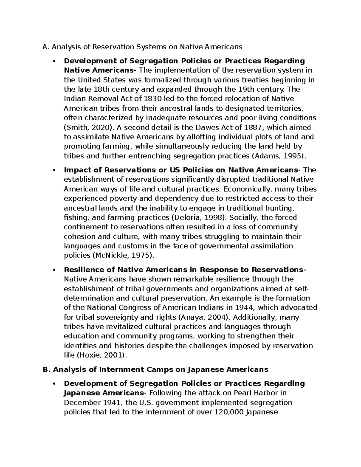 4 US History Stories of American Democracy D267 task 3 - A. Analysis of ...