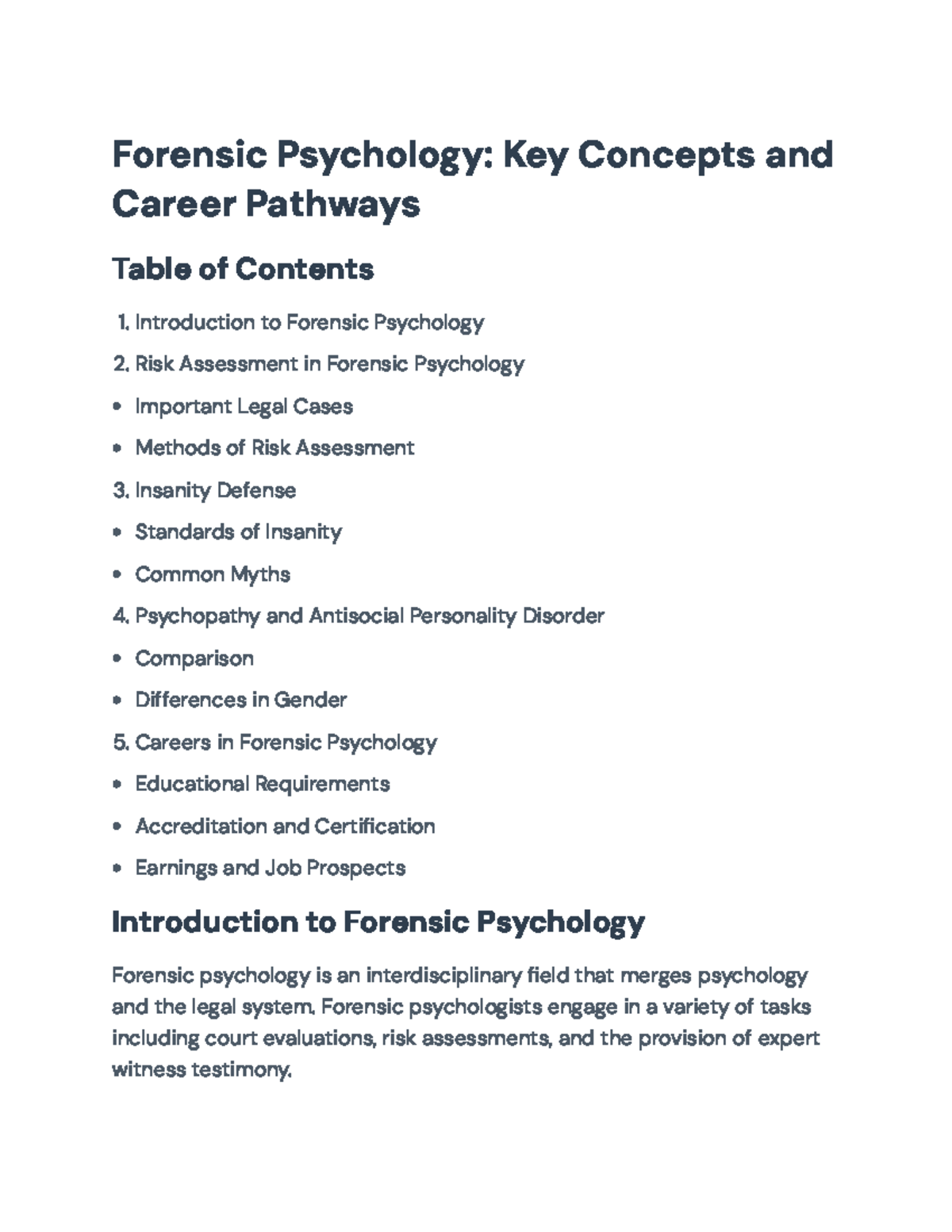 Forensic Psychology Overview: Key Concepts & Career Pathways Insights ...