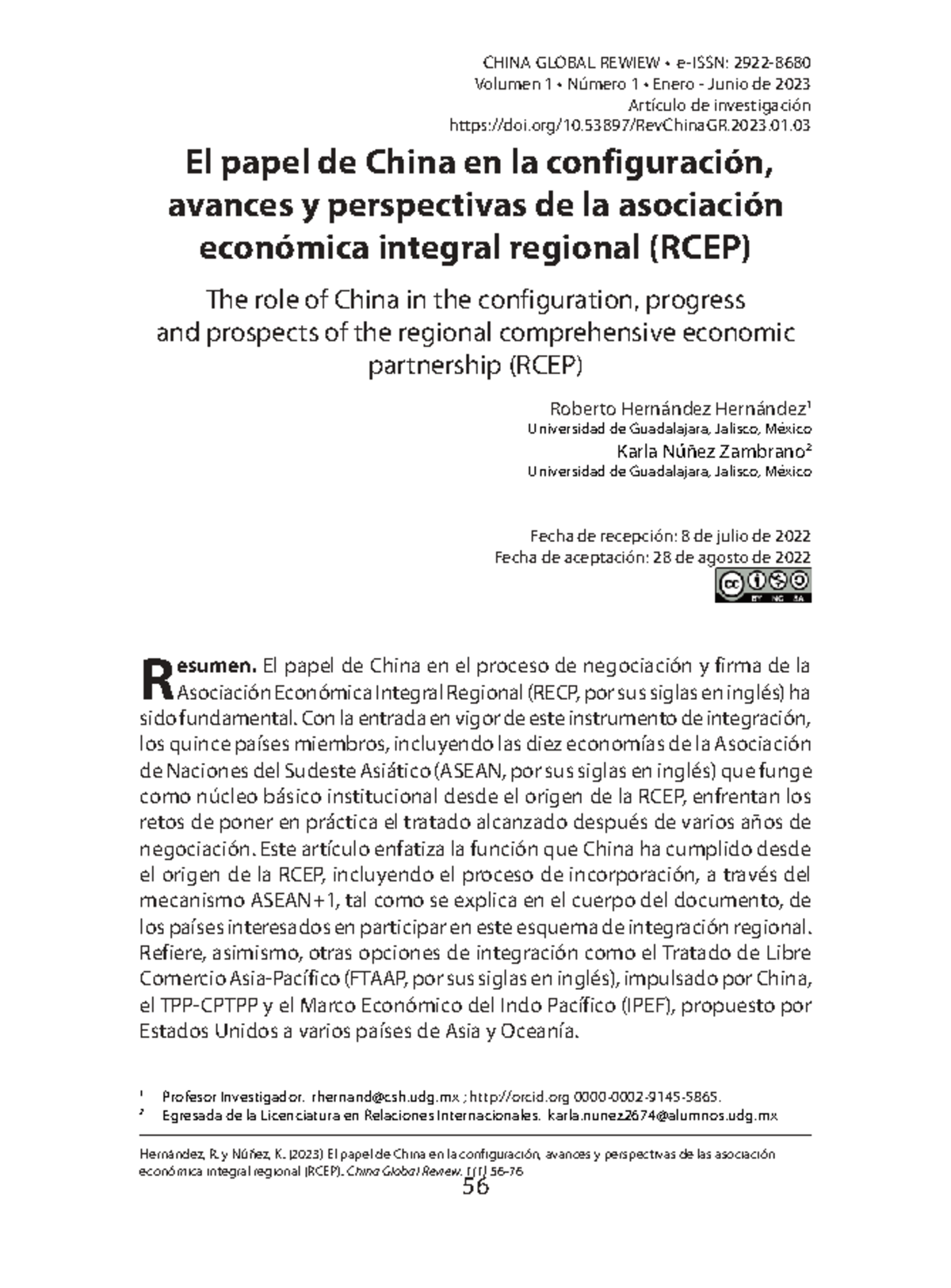 El papel de China en la RCEP: Avances y Perspectivas (CHINA GLOBAL ...